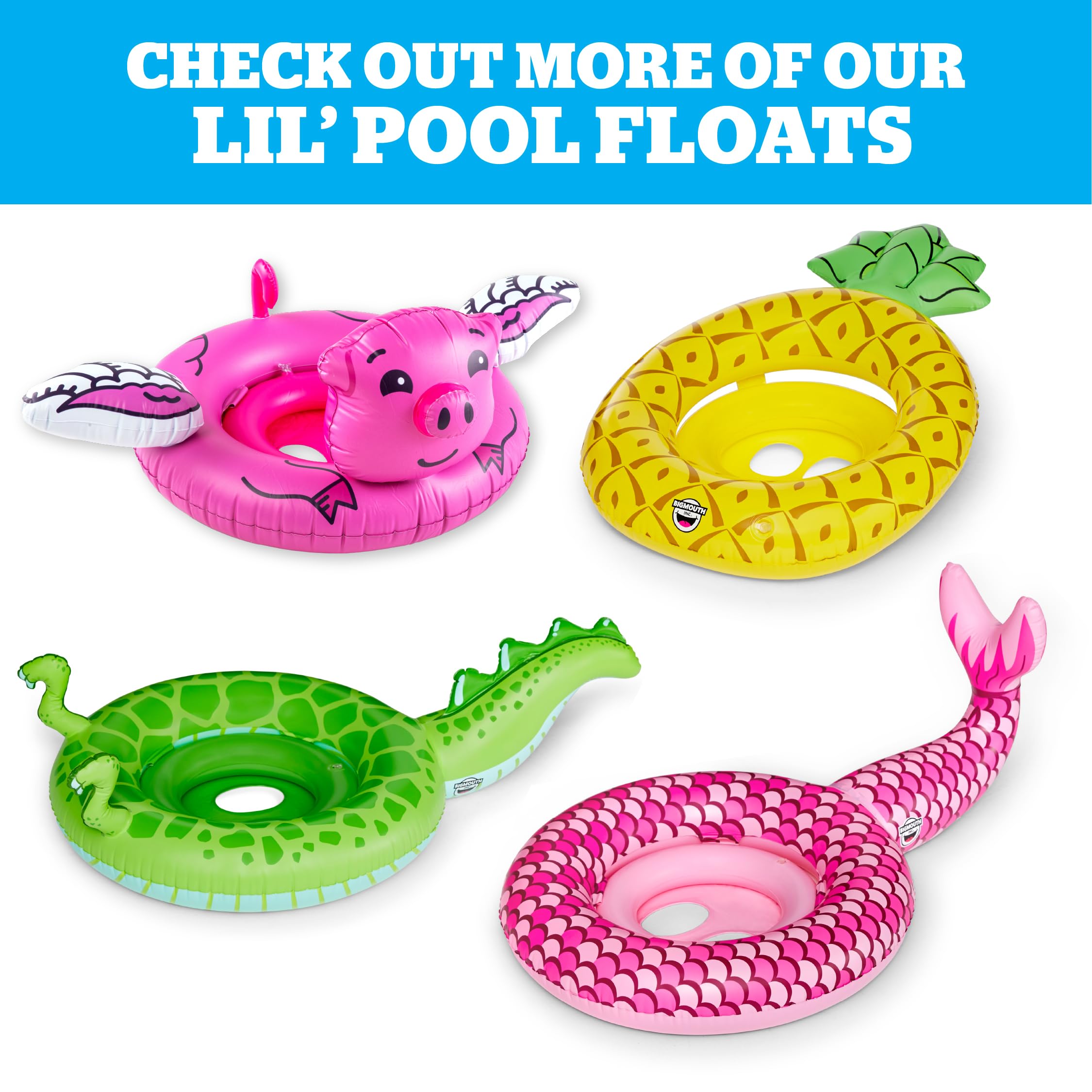 BigMouth Inc Lil’ Water Float for Babies & Kids Ages 1-3 | Inflatable Pool Floatie for Beginner Swimmers | Easy to Inflate & Durable | Pink Donut Design | Perfect for Pool Parties, Beach Days & Swimming Lessons