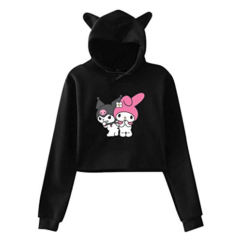 Cute Cat Ear Hoodie for Women - Long Sleeve Printed Sweatshirt Pullover with Adorable Cat Ears | Perfect for Cosplay, Anime Conventions & Casual Streetwear