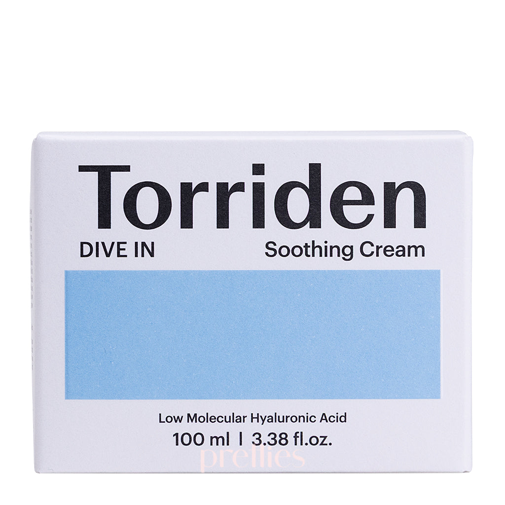 Torriden Dive-In Low Molecular Hyaluronic Acid Soothing Face Cream 100ml - Hydrating Moisturizer for Dry & Sensitive Skin - Perfect for Daily Skincare Routine & Post-Treatment Care