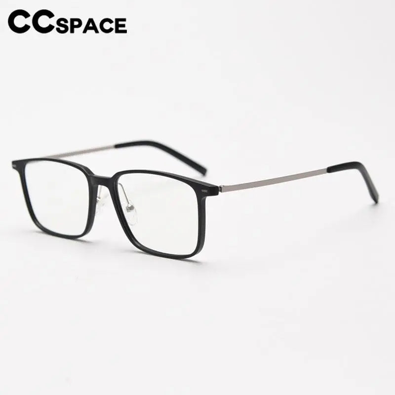 CCspace Unisex Full Rim Square TR90 Titanium Eyeglasses 56903 - Lightweight & Durable Glasses for Work, Reading & Everyday Use