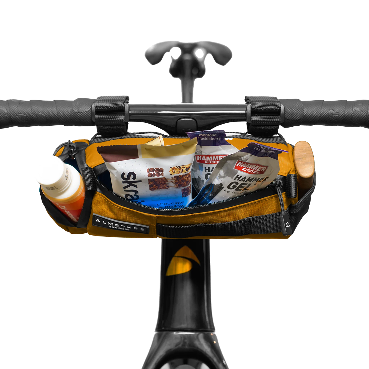 Almsthre Compact Bar Bag - Lightweight & Waterproof Cycling Handlebar Bag for Bikes - Perfect for Commuting, Road Trips & Outdoor Adventures