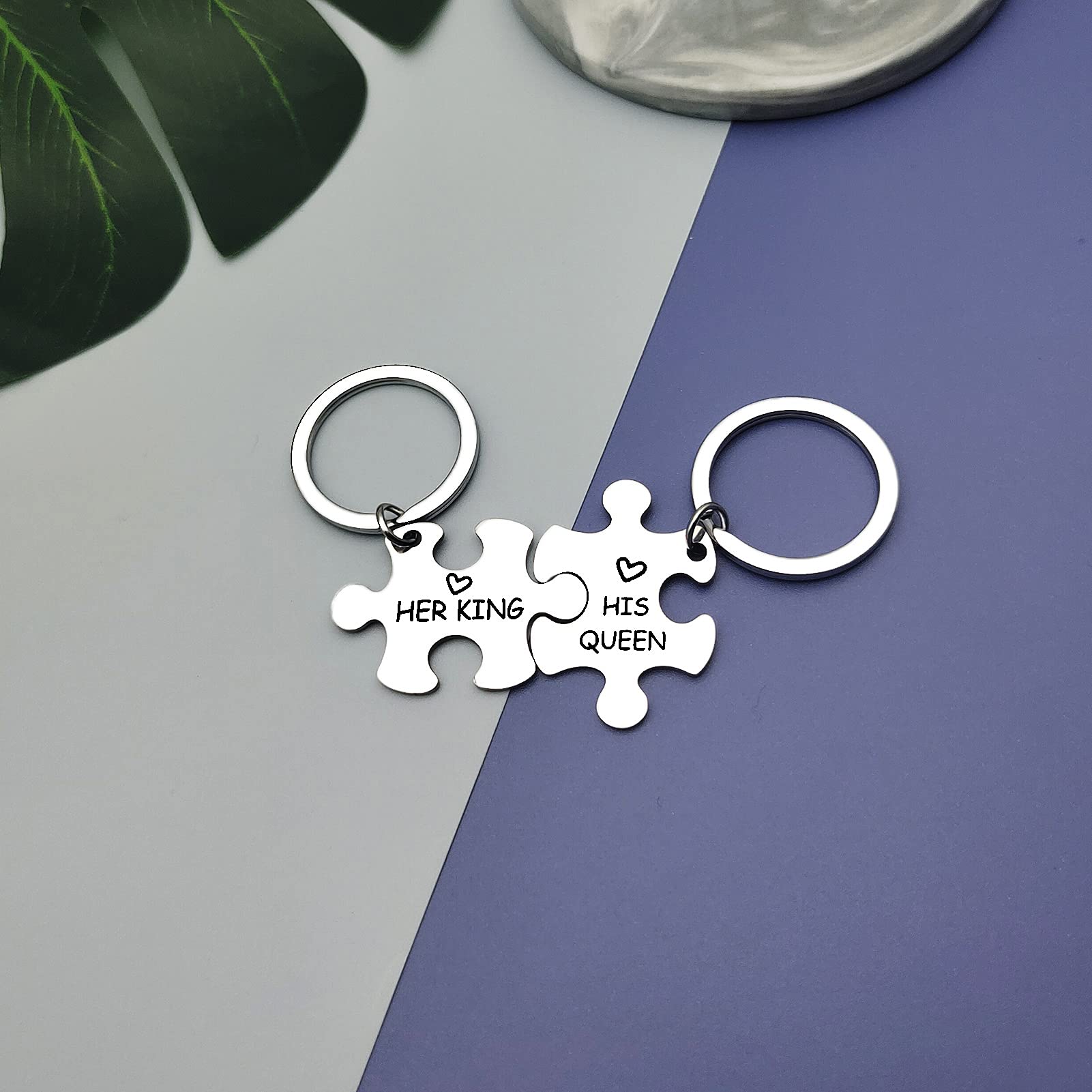 His & Her Couple Keychain Set - Anniversary, Wedding, Valentine's Gift for Couples - Perfect for Romantic Occasions
