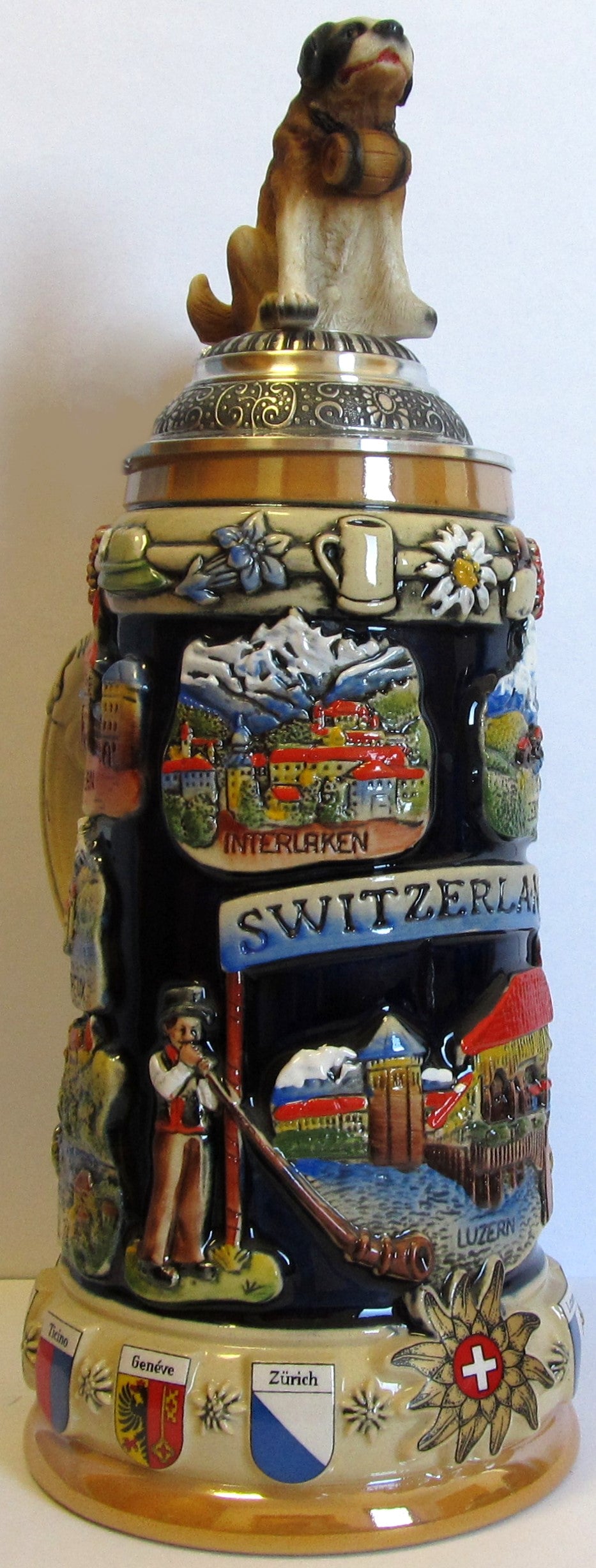 Authentic German Beer Steins - Handcrafted Oktoberfest Beer Mugs for Home Bar, Party & Collectibles - Perfect for Oktoberfest, Beer Tasting & Gifts