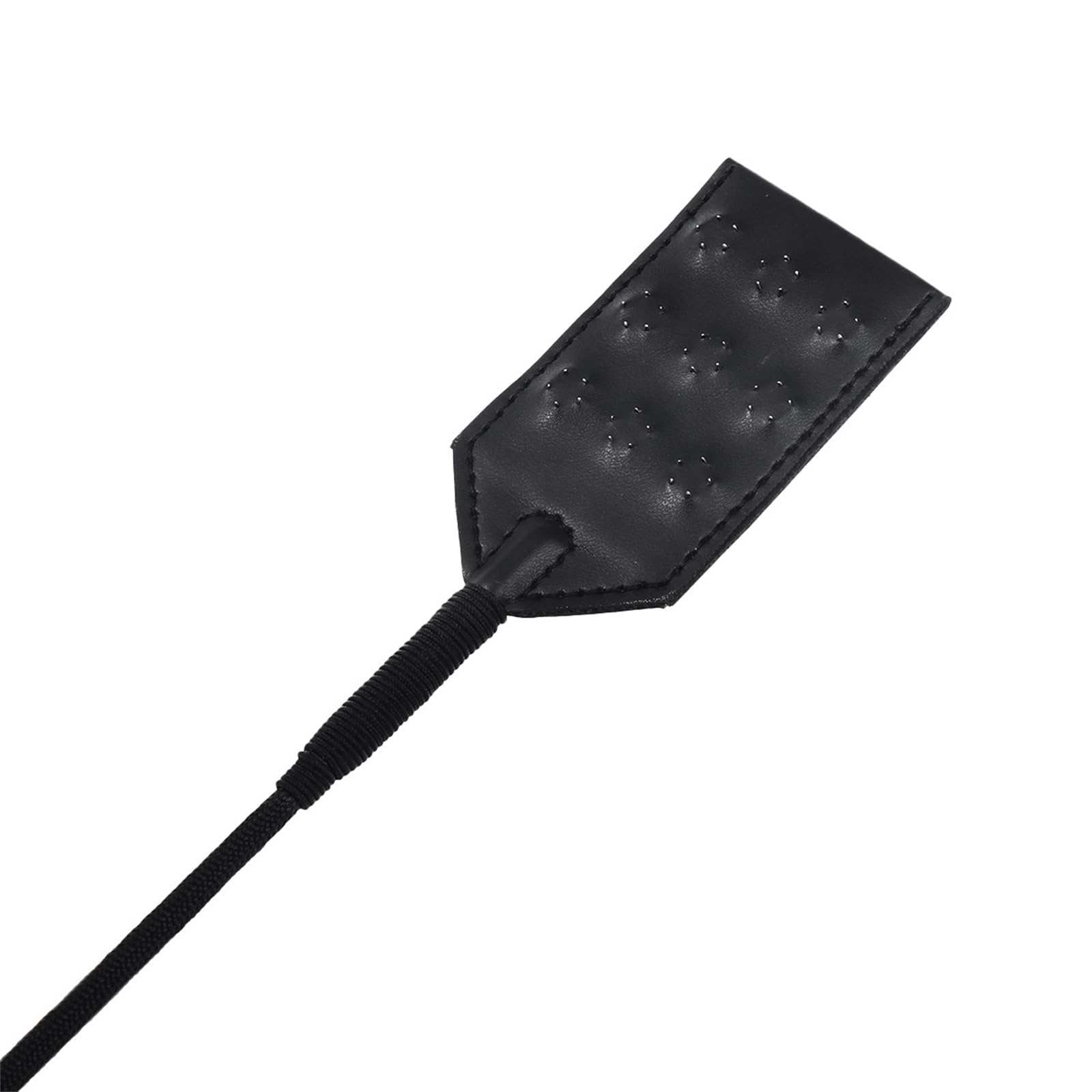 Black Spiked Leather SM Whip - Adult BDSM Toy for Couples Training, Sensation Play & Role Play - Perfect for Bondage, Spanking & Sensual Exploration