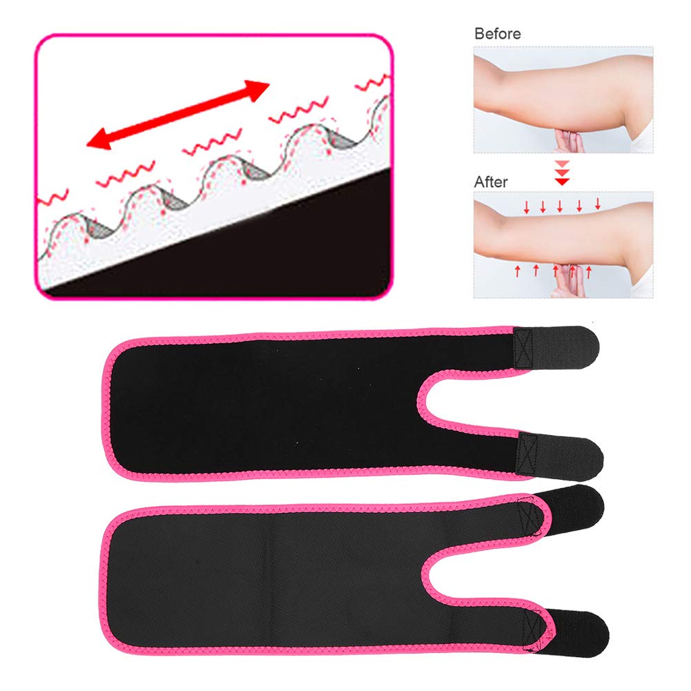 ZJchao Arm Trimmers Pair - Slimming Wraps for Men & Women, Neoprene Upper Arm Shaper for Gym Workouts, Exercise & Fast Fat Burning (Red) - Perfect for Weight Loss, Toning & Fitness Training