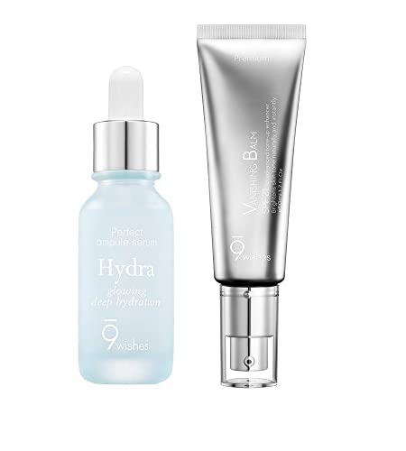 9Wishes Hydrating Serum & Tone Up Cream SPF 21 - Korean Moisturizer for Wrinkles & Fine Lines - Soothing Face Primer, BB Cream & CC Cream - Perfect for Daily Skincare & Makeup Prep