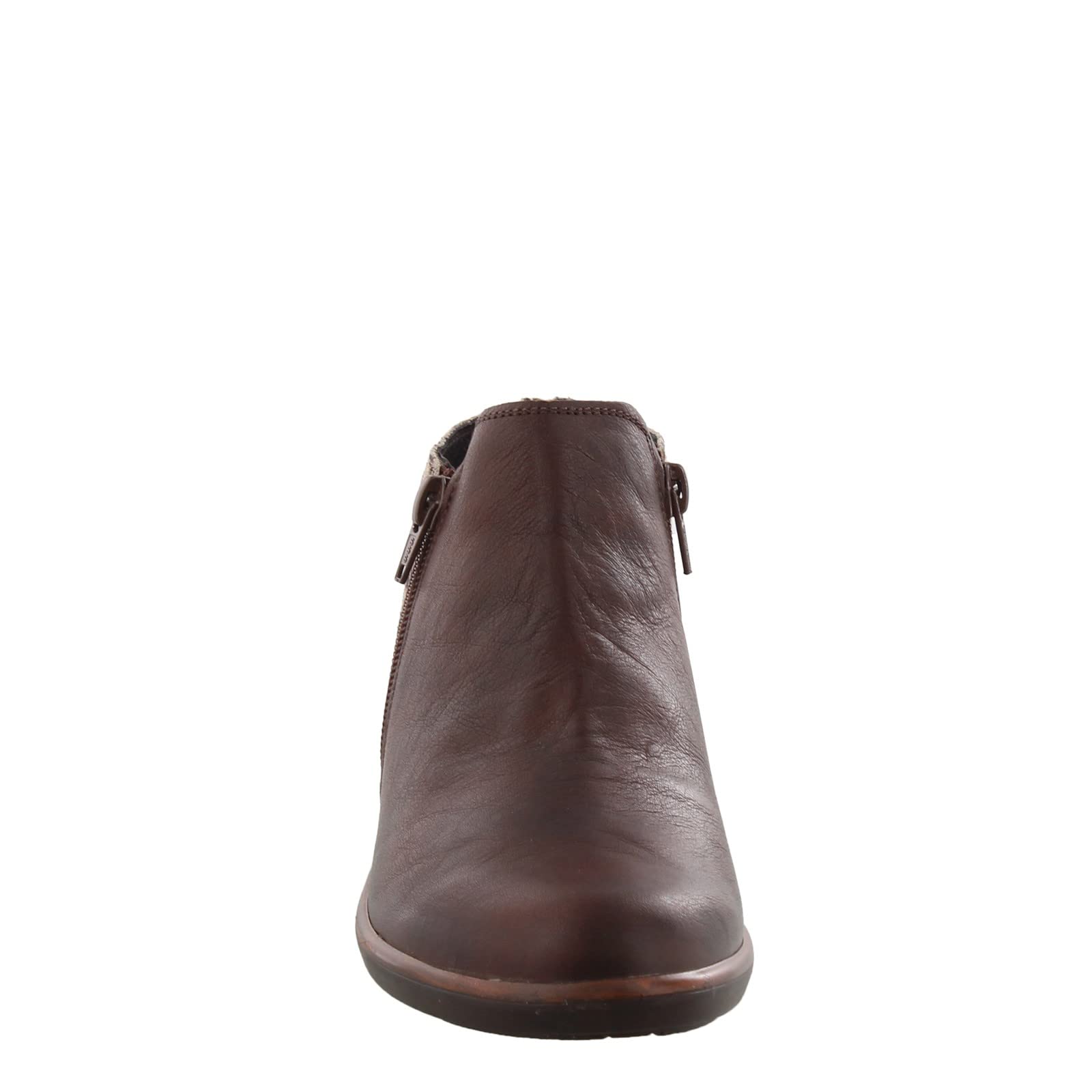 NAOT Women's Helm Ankle Bootie - Comfortable Cork Footbed with Arch Support - Double Zipper Low Heel Boots for Travel & Walking - Lightweight & Removable Insole - Perfect for Work, Commuting & Casual Outfits