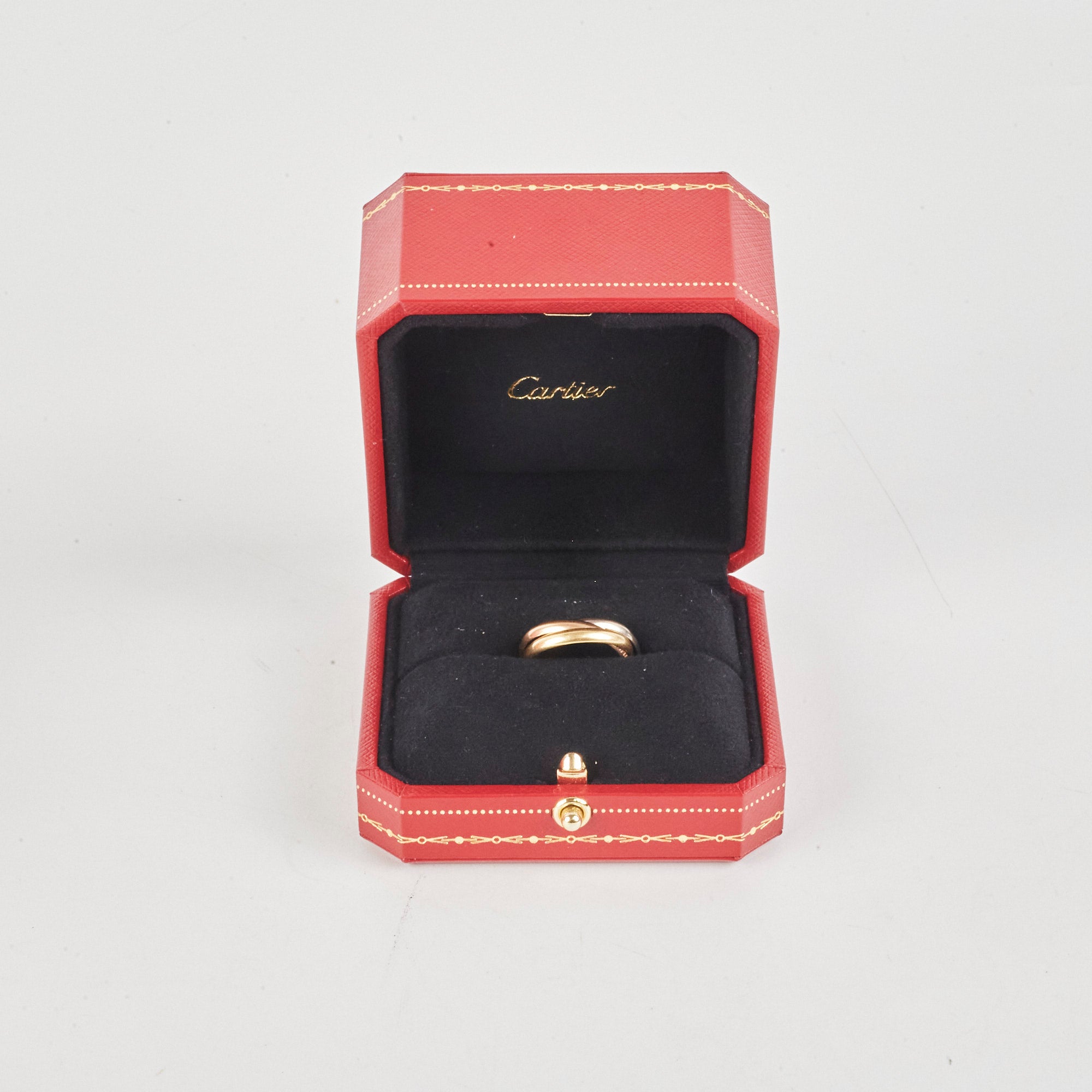 Cartier Trinity Ring 18K Gold Tri-Color Band Size 53 - Perfect for Engagements, Anniversaries & Luxury Gifts
