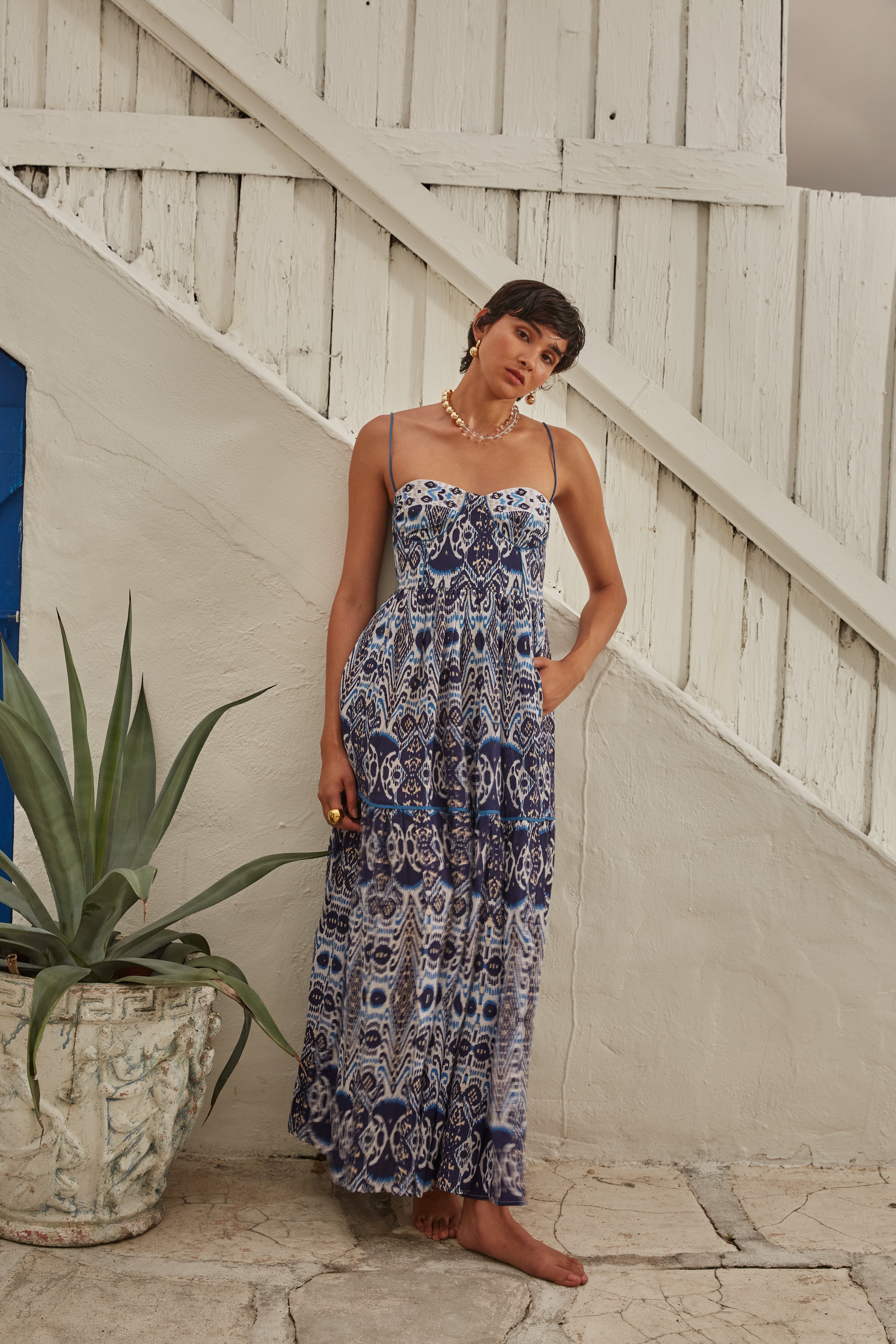 Lola Dress - Women's Flowy Summer Maxi Dress with Floral Print | Perfect for Beach Vacations, Weddings & Date Nights