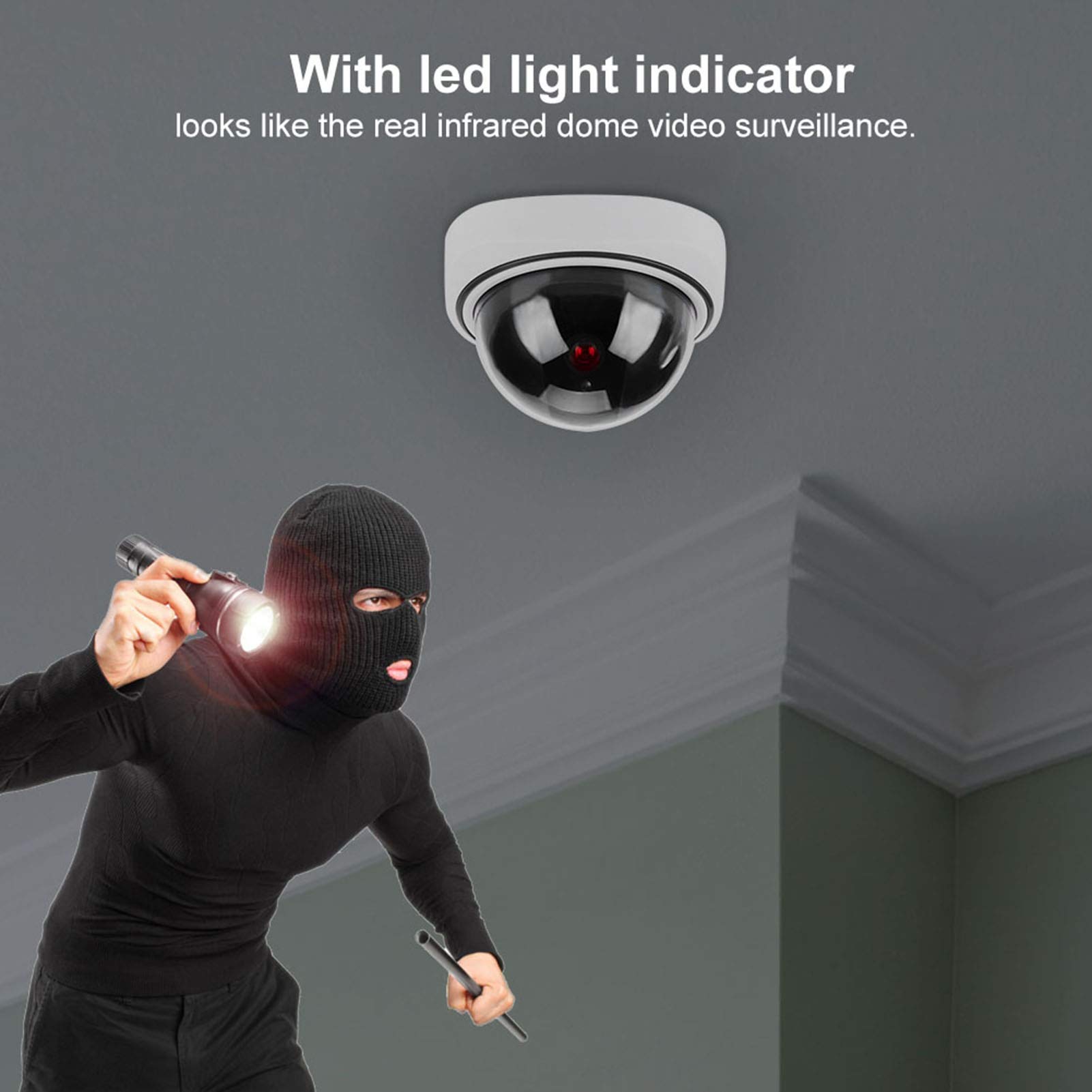 Leapiture Wireless Security Camera Indoor Outdoor - HD Dome Surveillance Camera with Virtual IR LED, Weatherproof for Home & Business Security - Perfect for Monitoring Backyard, Garage, and Office