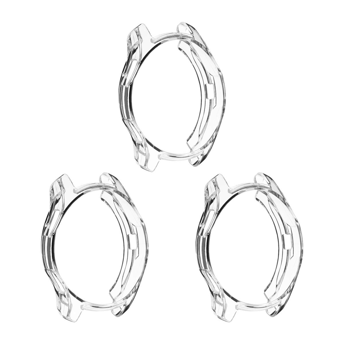 UKCOCO 3-Pack Smart Watch Case Cover - Durable Metal Frame Protector for Apple Watch & Samsung Galaxy Watch - Perfect for Workouts, Outdoor Activities & Daily Wear Protection