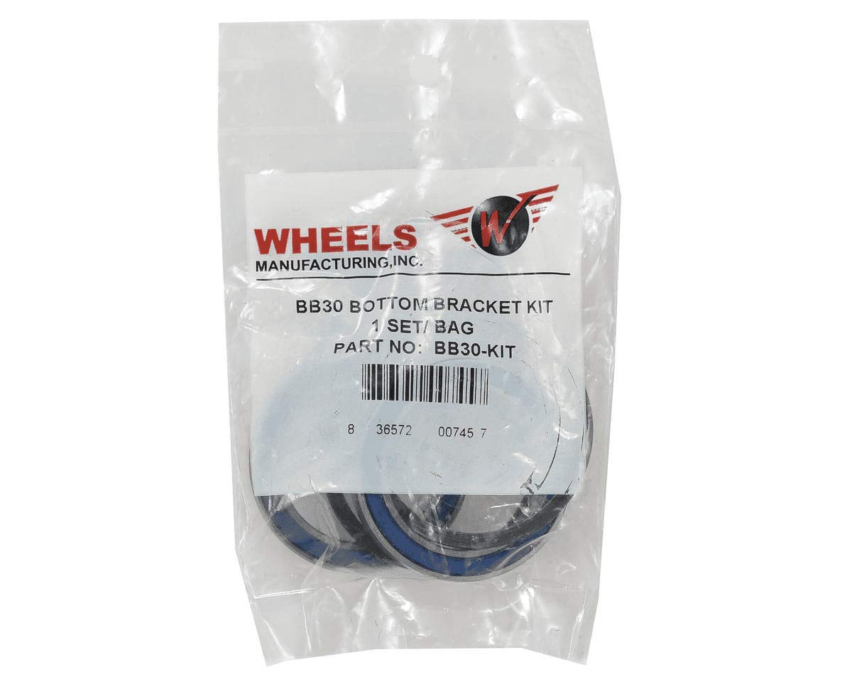 Wheels Manufacturing BB30 Bearing and Clip Kit - High Performance Bike Bottom Bracket Replacement for Road & Mountain Bikes - Perfect for Cycling Maintenance and Upgrades