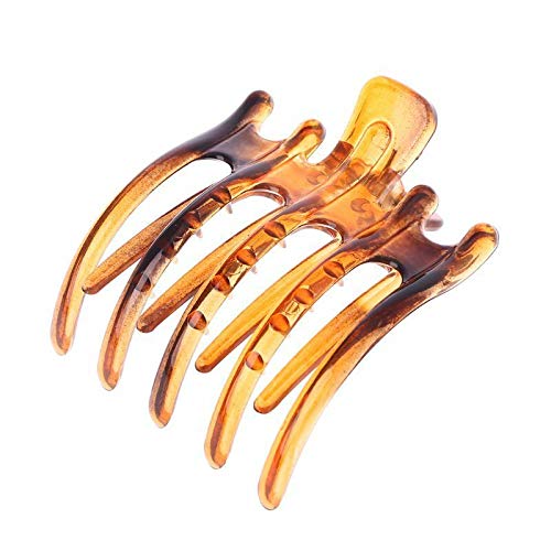 Non-Slip Large 5-Claw Hair Clip for Women - Secure Grip Hair Clamp in Coffee Brown | Perfect for Thick Hair, Ponytails & Updos