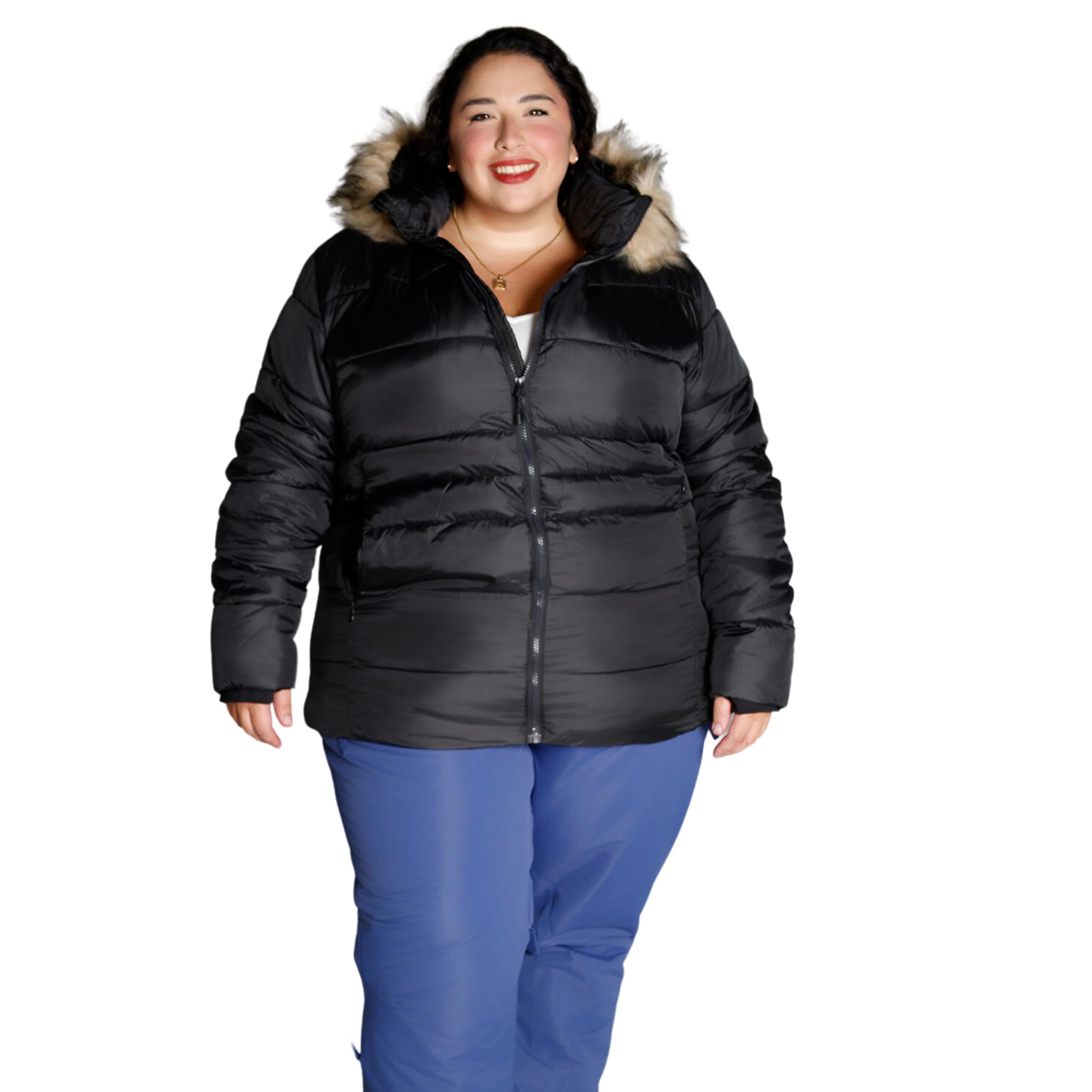 Women's Plus Size Winter Coat 1X-6X - Luna Down Alternative Puffer Jacket for Cold Weather | Warm & Stylish Outerwear for Everyday Wear, Commuting & Outdoor Activities