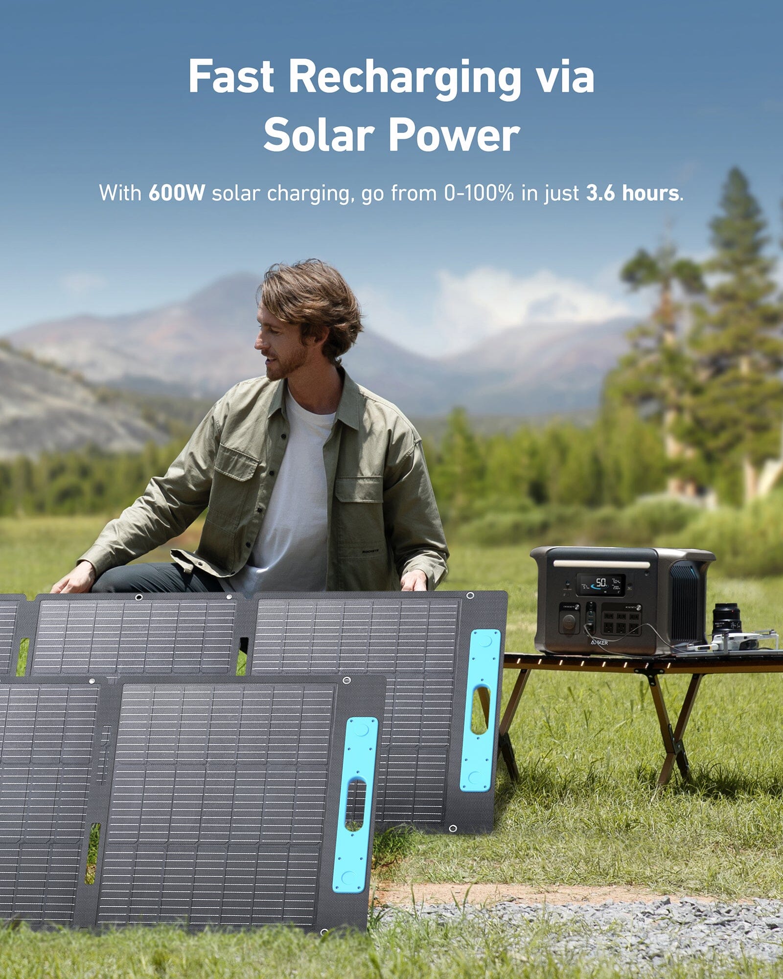 Anker SOLIX F1500 1536Wh 1800W Portable Power Station with Solar Panel Kit | Off-Grid Power for Camping, RV, Emergencies & Home Backup | 1500W Solar Generator with 10 Outputs