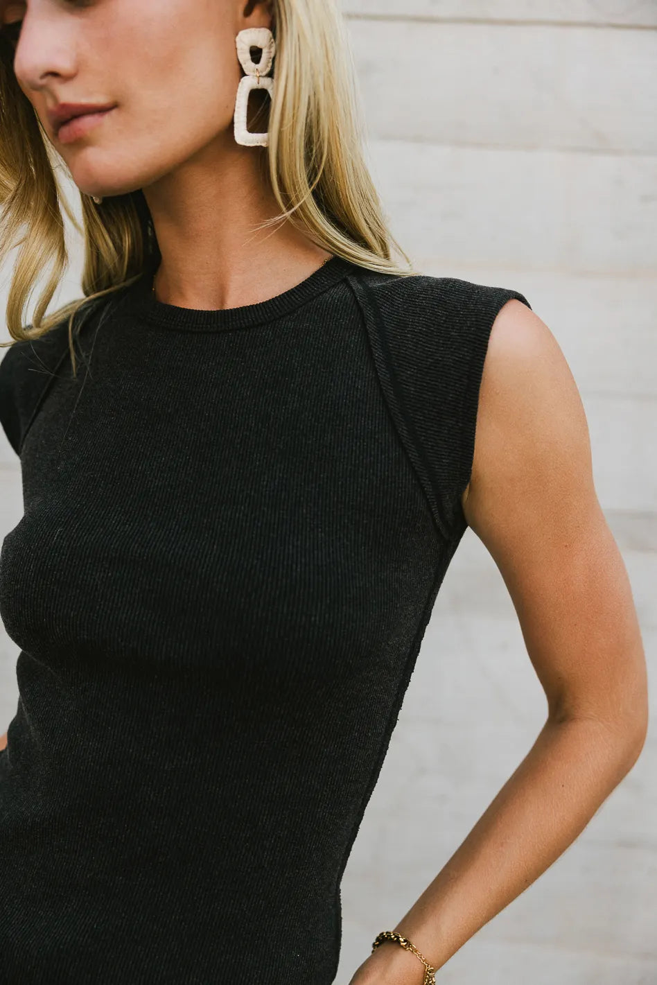 Black Huxley Tank Top - Stylish & Comfortable Women's Casual Shirt for Everyday Wear, Gym, and Outfits