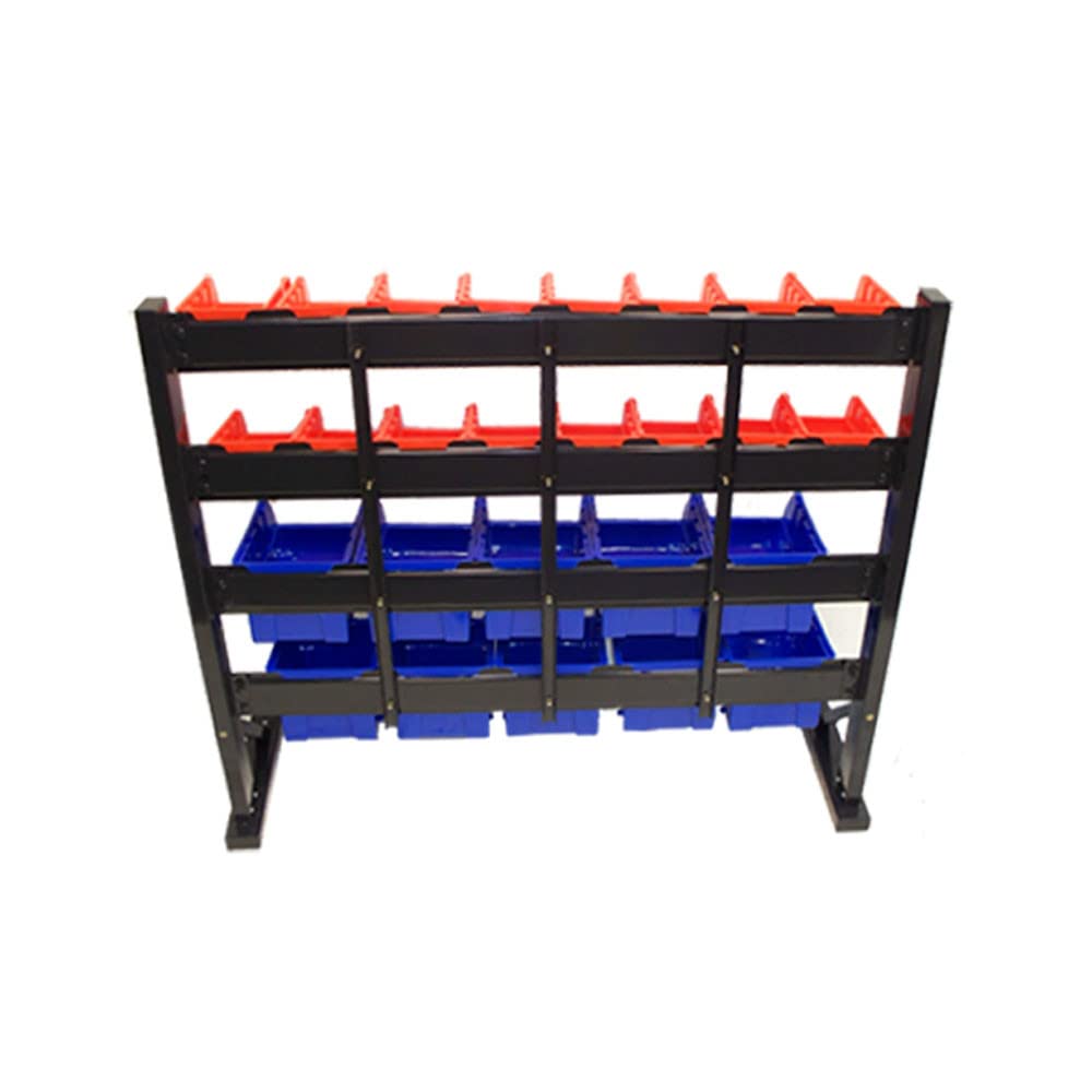 26 Removable Bins Rack - Parts & Accessories Storage Organizer for Workbench - Perfect for Garage, Workshop, and DIY Tool Organization