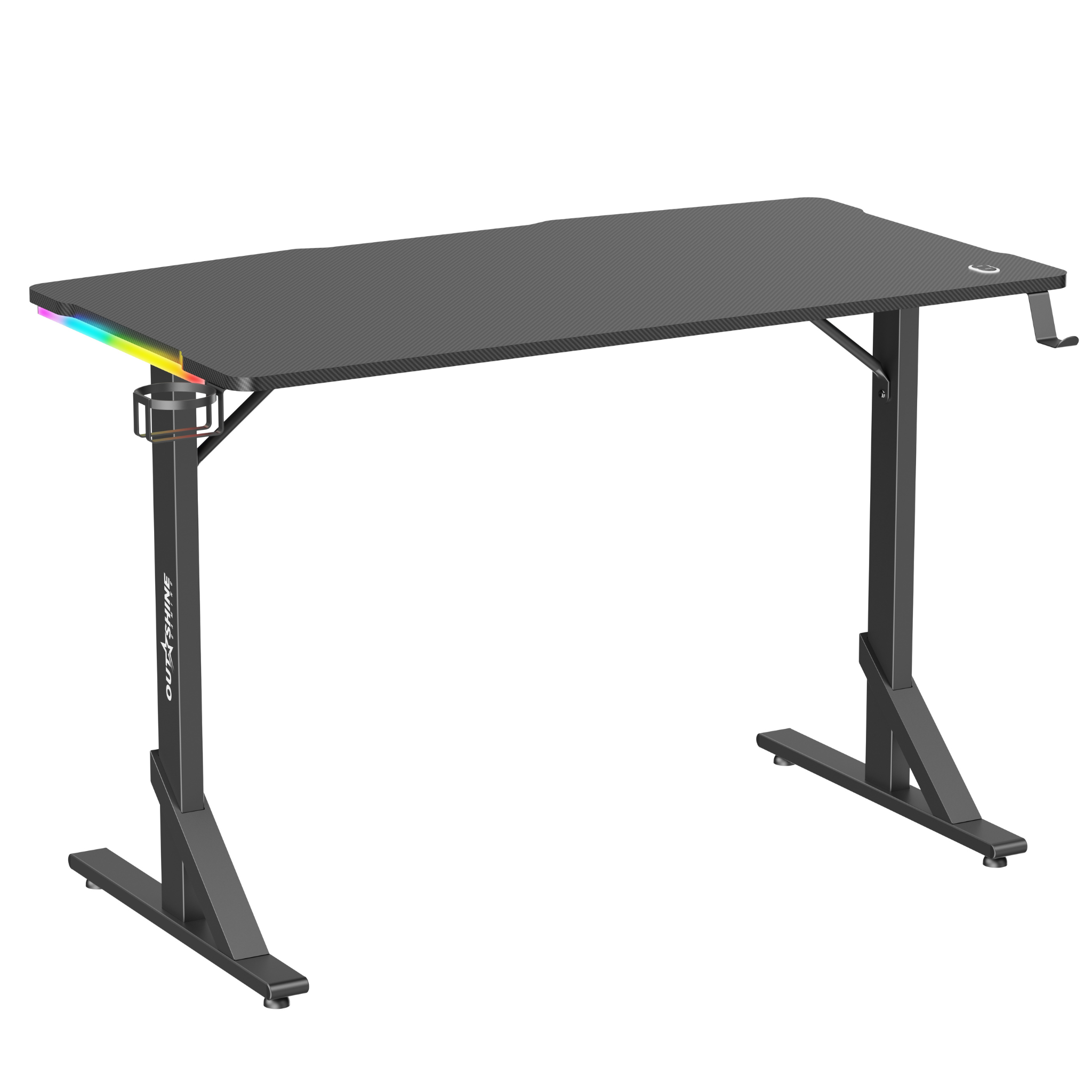 Colossus Mini Heavy Duty RGB Gaming Desk - 112cm Wide, Ergonomic Design for PC & Console Gamers - Perfect for Small Spaces & Home Office Setup