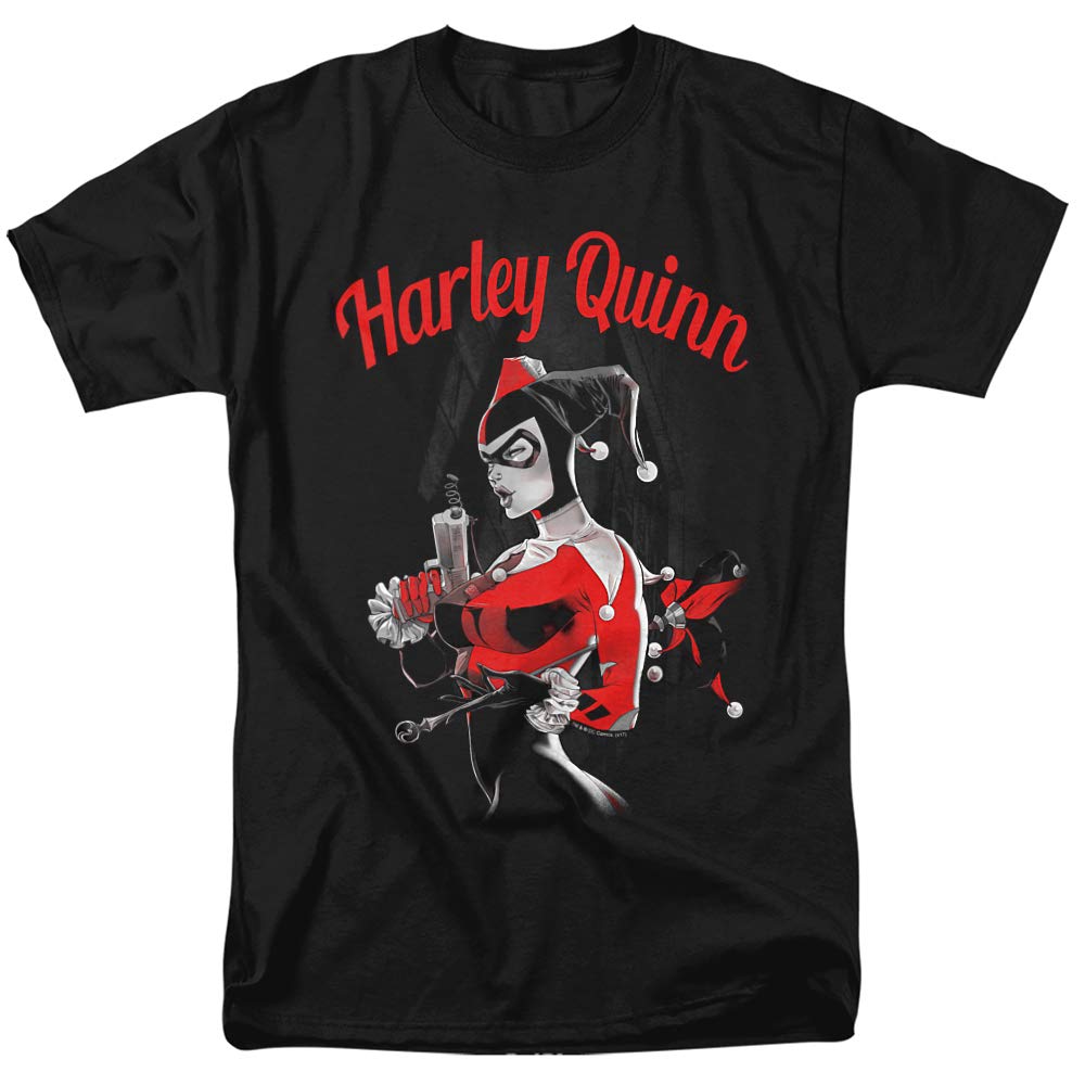 Harley Quinn Spring Gun Graphic T-Shirt for Men & Women - Unisex Cotton Tee for Cosplay, Casual Wear & Comic Con