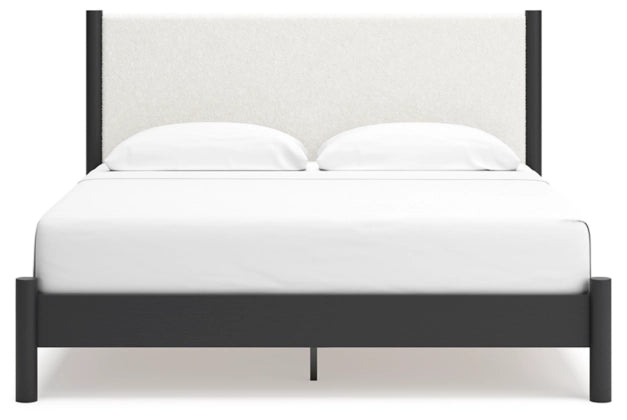 Cadmori King Size Upholstered Panel Bed Frame with 2 Nightstands - Modern Bedroom Set for Luxurious Master Suite Decor