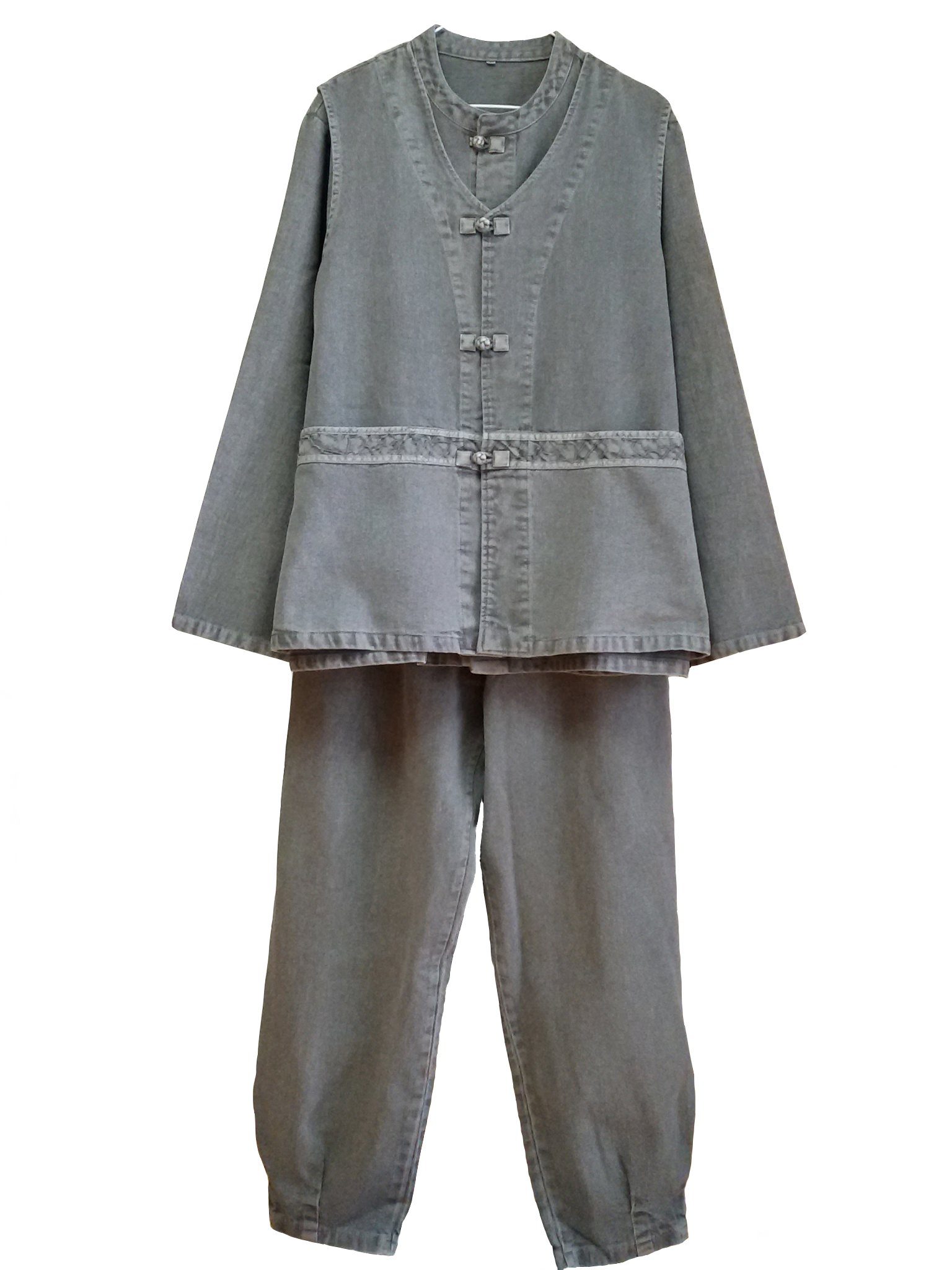 Altair 100% Cotton Buddhist Zen Meditation Clothing Set for Men & Women - Jacket, Vest & Pants for Yoga, Meditation & Relaxation at Home