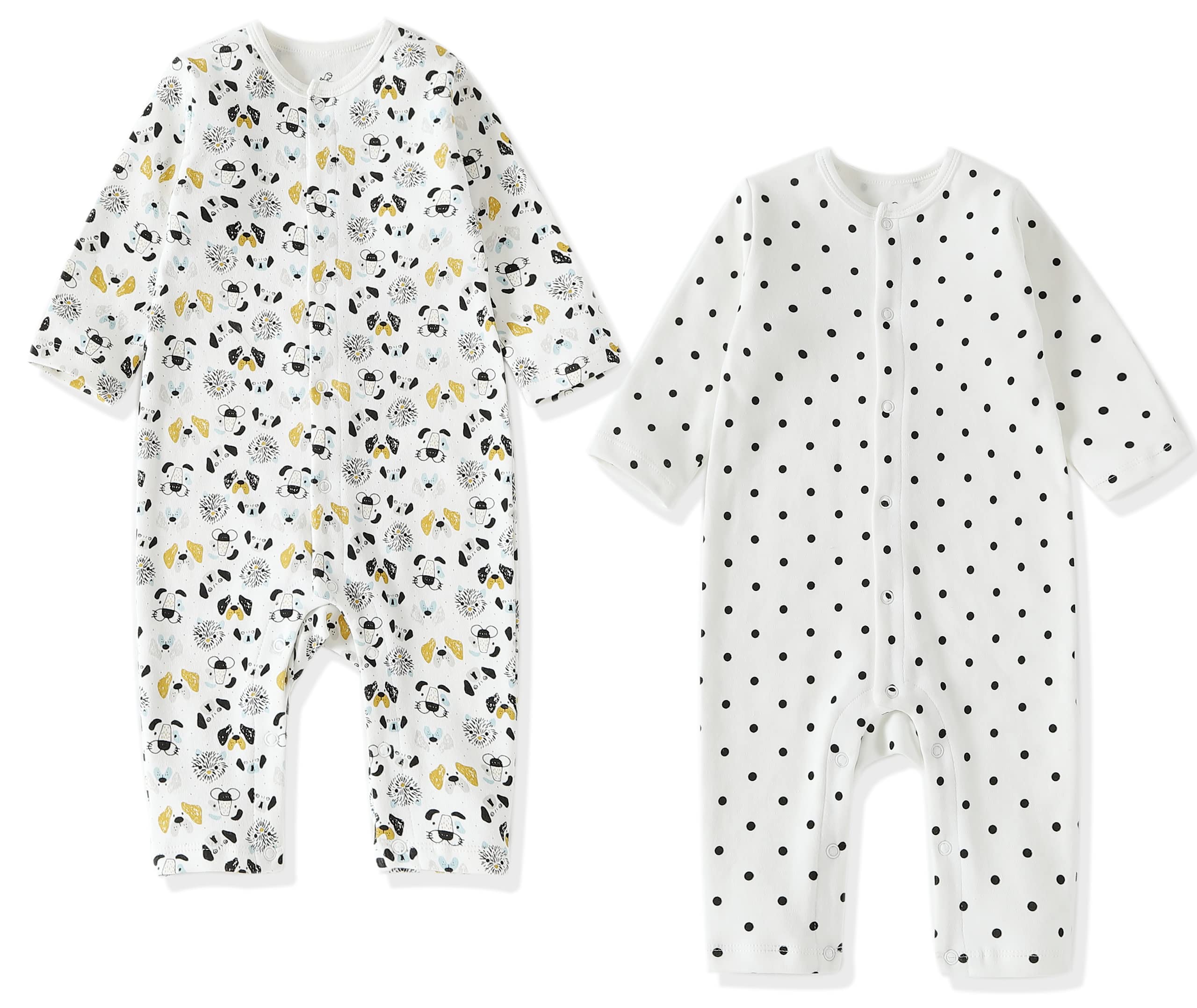 Zanie Kids Baby Romper Coveralls - Soft Cotton Sleep & Play Jumpsuits for Boys & Girls (0-24 Months) - Perfect for Nursery, Playtime & Family Outings