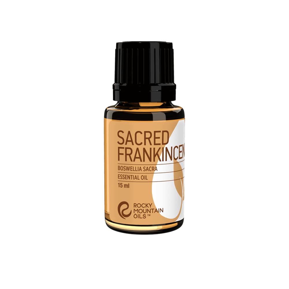 Rocky Mountain Oils Sacred Frankincense Essential Oil - 100% Pure Aromatherapy Oil for Diffusers, Massage Therapy, Skin Care & Home Use - 15ml Bottle | Perfect for Relaxation, Meditation & Natural Cleaning