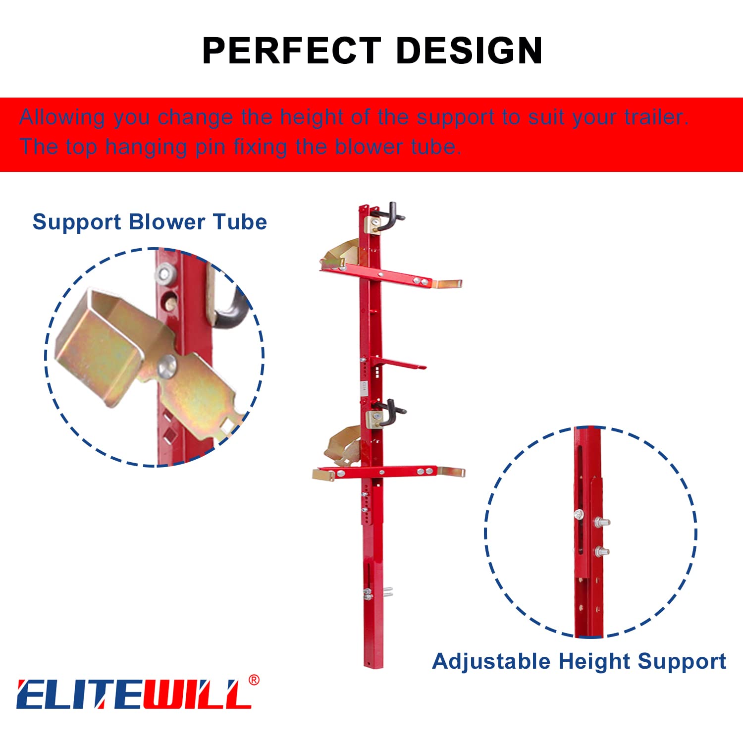 ELITEWILL 2-Pack Trailer Backpack Blower Rack Storage Holder - Heavy Duty Mounting Bracket for Lawn Care & Landscaping Equipment - Fits Open Trailers, Trucks & Utility Vehicles (Perfect for Professional Landscapers & Yard Maintenance)