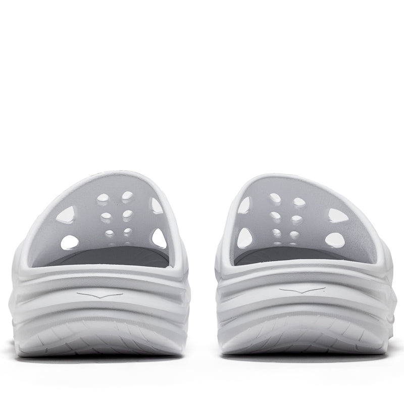 Hoka Ora Recovery Mule Shoes - White/White - Comfortable Slip-On Clogs for Men & Women - Perfect for Post-Workout, Travel & Home Relaxation
