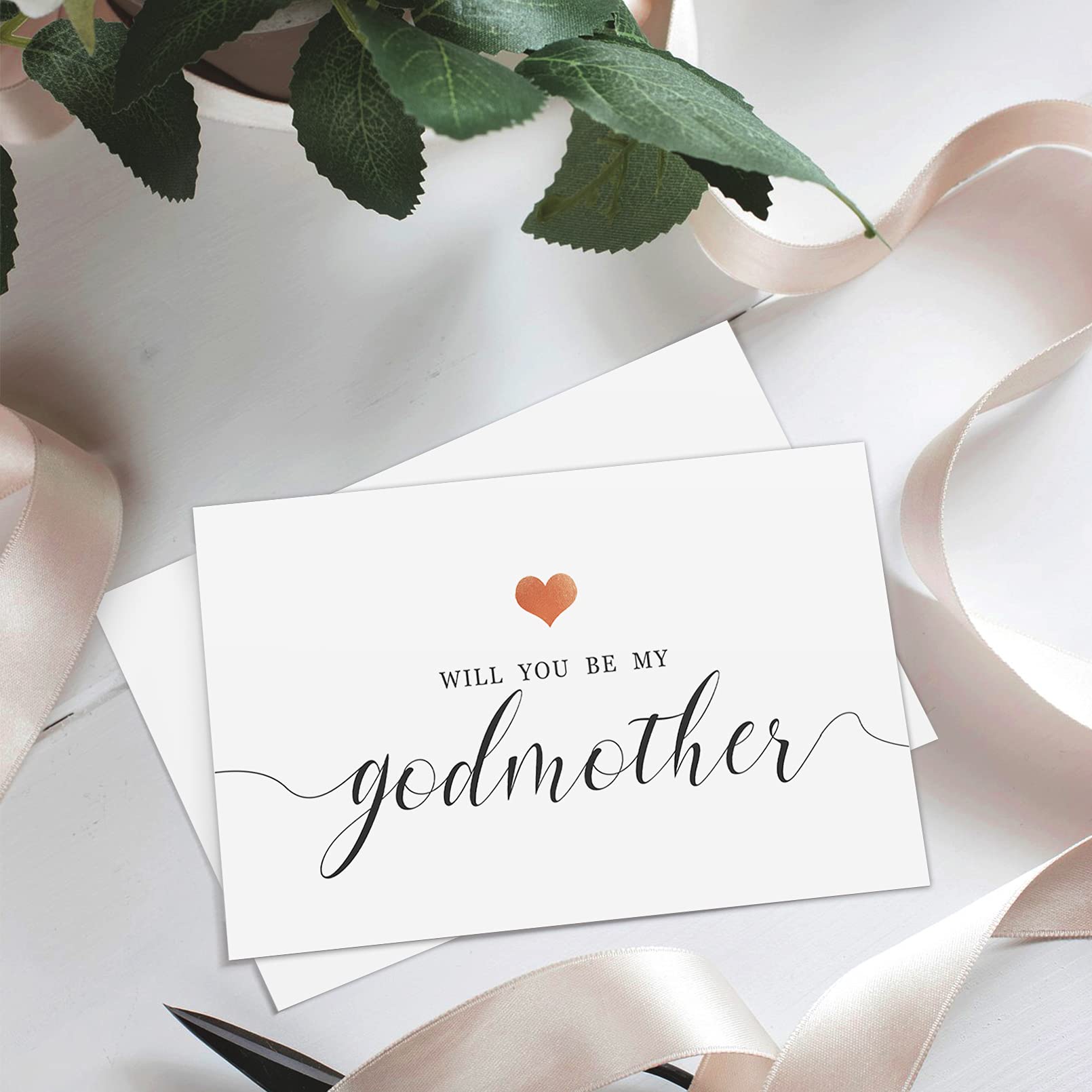 Will You Be My Godmother Card - Elegant Godmother Proposal Greeting Card for Baptism, Christening & Special Occasions - Perfect for Asking Someone to Be Your Child's Godmother