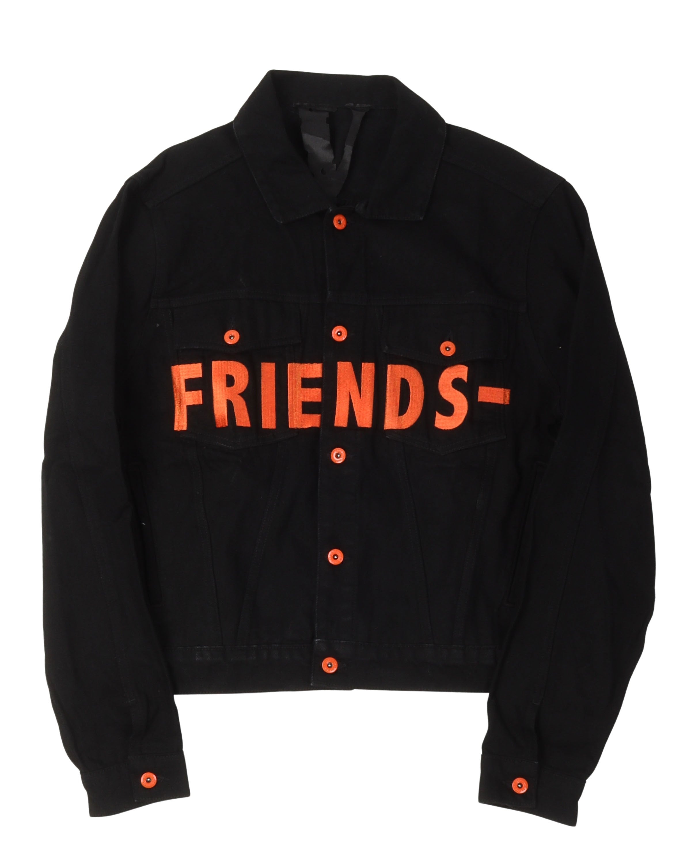 Friends TV Show Inspired Vintage Trucker Jacket for Men & Women - Retro Denim Jacket with Embroidered Logo - Perfect for Casual Outfits, Cosplay & 90s Themed Parties