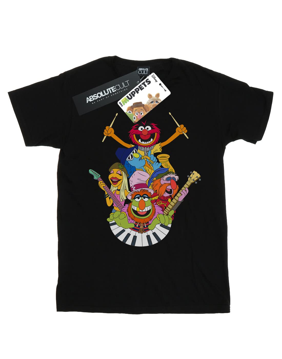 Disney The Muppets Dr Teeth & Electric Mayhem Women's Boyfriend Fit T-Shirt - Black, Medium | Casual Wear, Music Festival Outfit, Disney Fan Gift