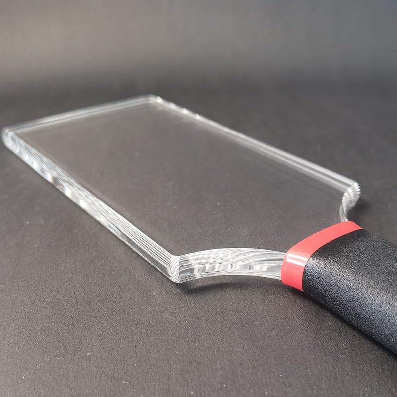 Premium Clear Acrylic Spanking Paddle - BDSM Bondage Toy for Couples, Adult Spank Whip & Riding Crop Set - 28x9x1 Inch - Perfect for Sensual Play, Roleplay & BDSM Scenes