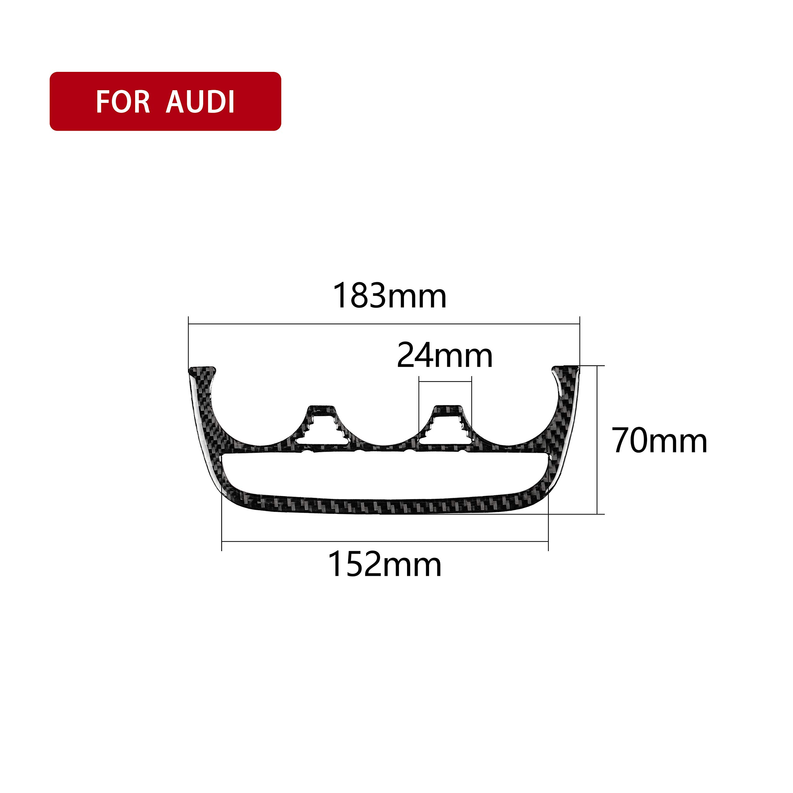 Premium Carbon Fiber Air Conditioner Button Cover Trim for Audi TT 8N/8J MK123 TTRS (2008-2014) - Interior Upgrade Accessory | Enhances Dashboard Style & Protects Controls
