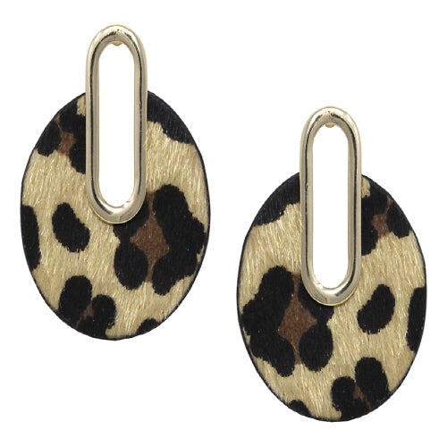Animal Print Earrings for Women - Natural Stone Dangle Earrings | Boho Chic Jewelry for Casual Wear & Party Outfits