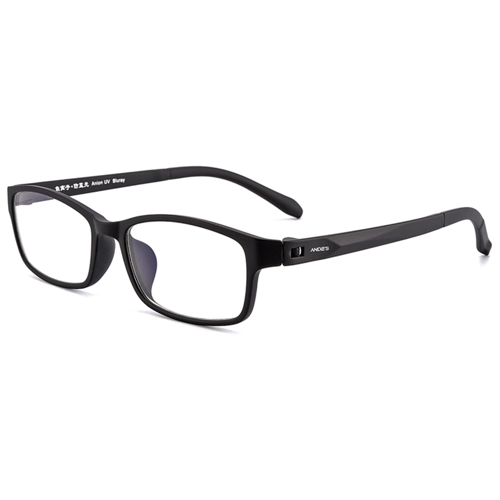 Blue Light Blocking Reading Glasses for Men & Women - Anti-Fatigue Computer Glasses with TR Spring Hinge - UV Protection & Lightweight Design (Black, 2.0X) - Perfect for Office Work, Gaming & Screen Time