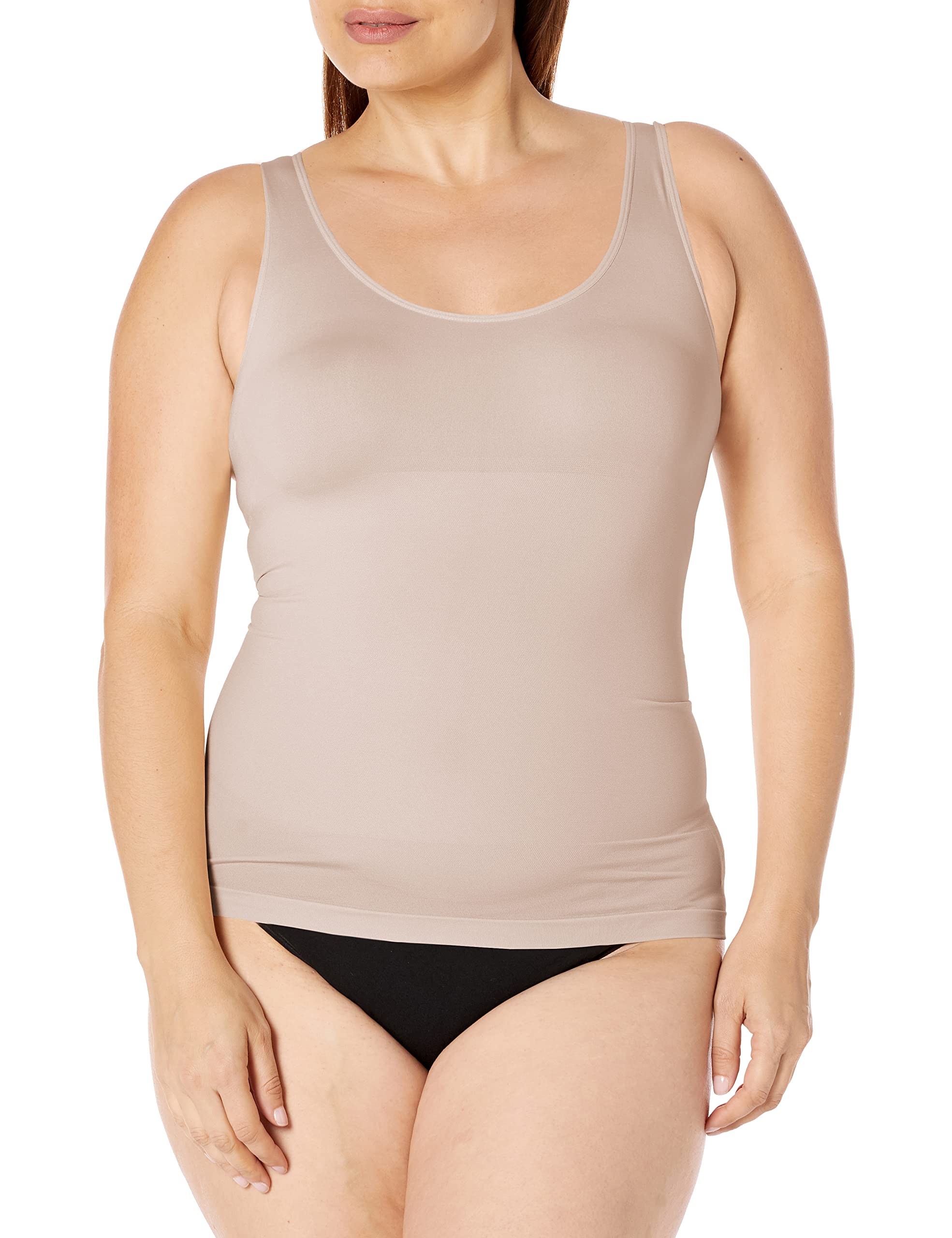 ESSENTIALS BY TUMMY TANK Women's Seamless Shaping Tank Top - Slimming Bodysuit for Smooth Silhouette - Perfect for Layering, Workouts & Everyday Wear
