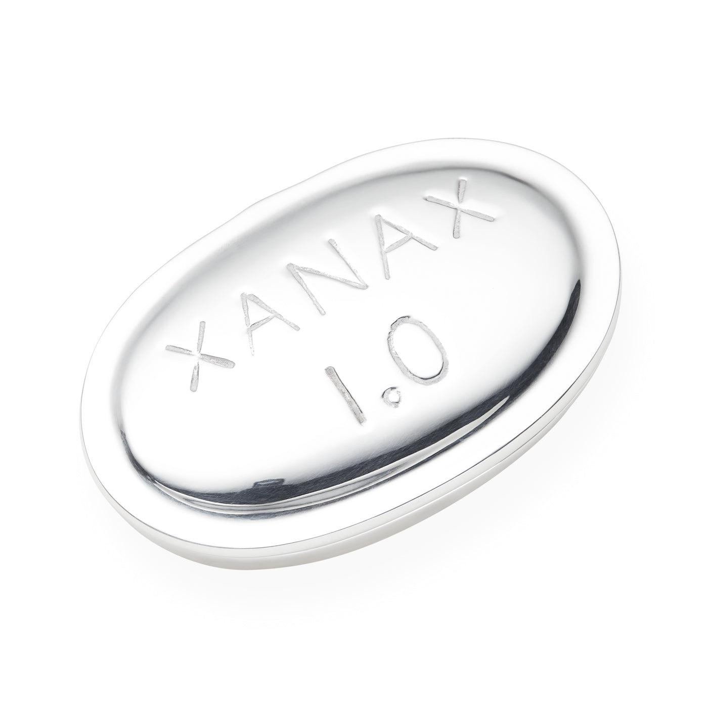 Premium Xanax Brass Pill Box - Compact & Durable Medication Organizer for Travel, Daily Use, and Emergency Storage