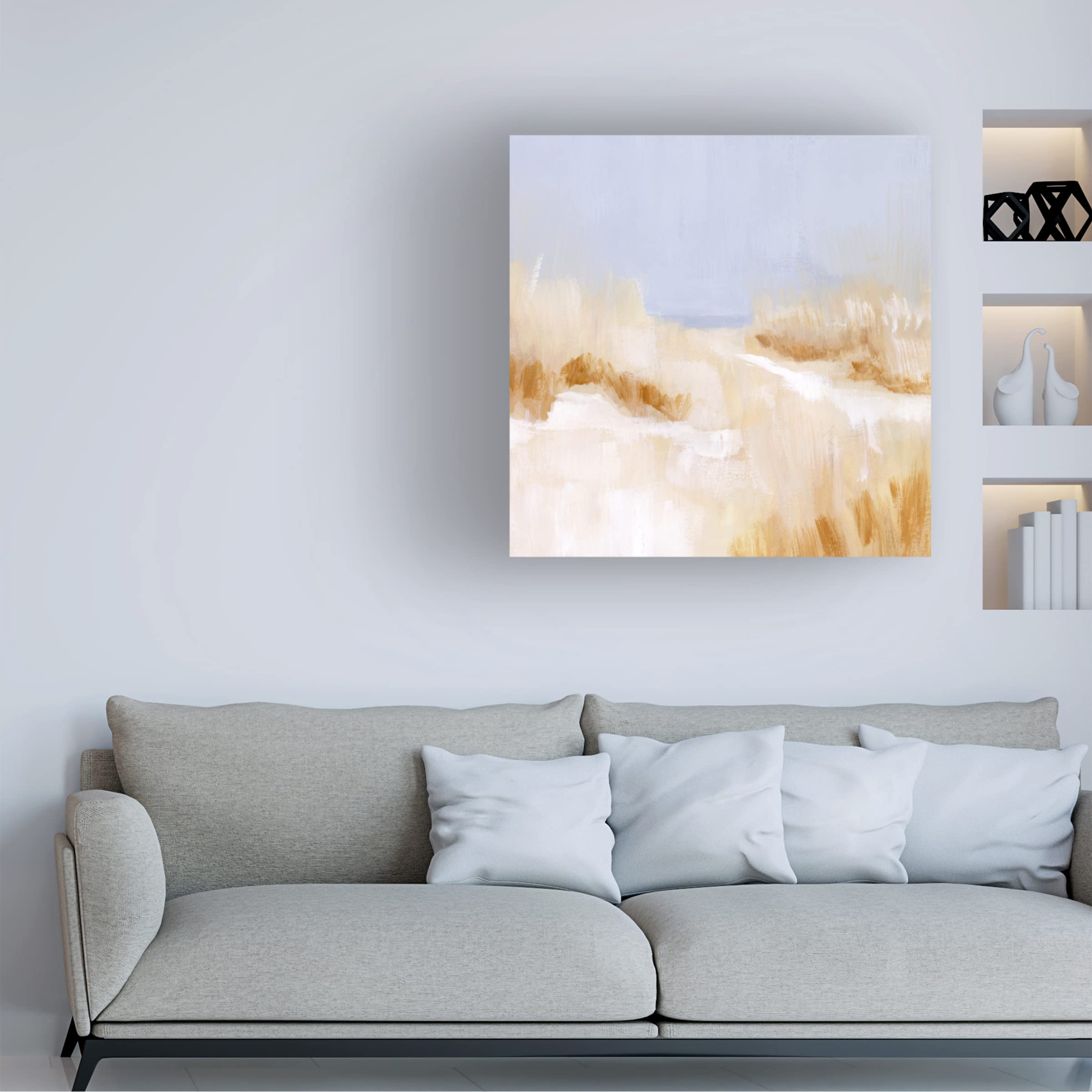 Victoria Borges 'Beach Grass Impression I' Canvas Wall Art Print - Coastal Home Decor for Living Room, Bedroom & Office | Trademark Fine Art Collection