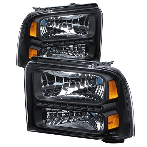 Xtune Crystal LED Headlights for 2005-2007 Ford F250 F350 F450 Super Duty - Bright Durable Replacement for Night Driving & Off-Road Adventures