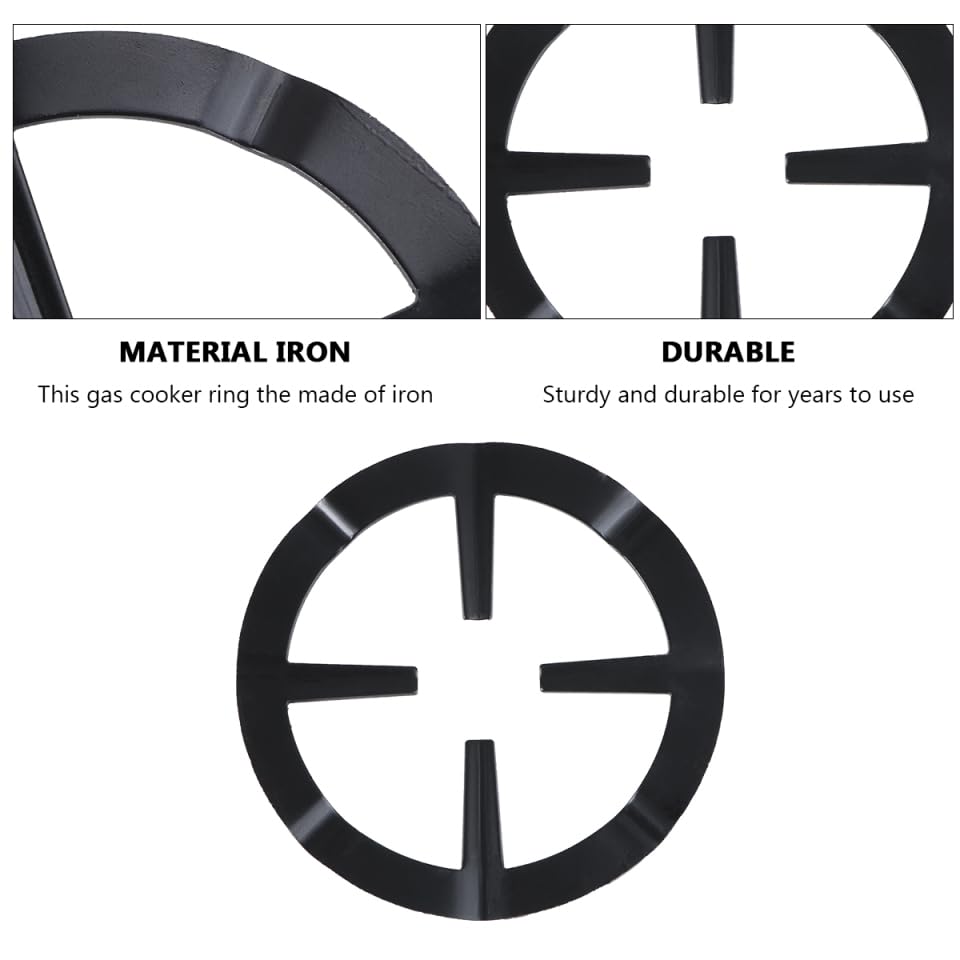 DOITOOL Heavy Duty Shelf Bracket - Universal Electric & Gas Stove Burner Stand, Pot Support Ring, Wok Burner Grate, Coffee Pot Holder - Durable Kitchen Range Accessory for Cooking, Grilling & Food Preparation