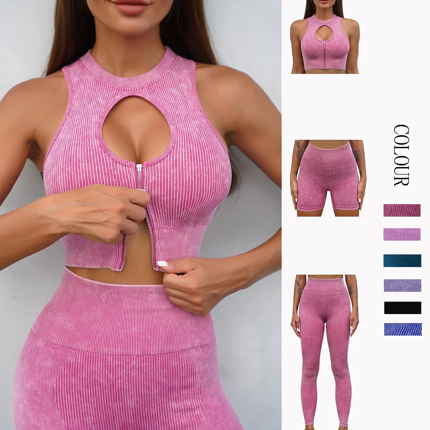 2-3PCS Seamless Frosted Yoga Sets for Women - High Waist Tummy Control Leggings & Sports Bra - Gym Workout, Running, Pilates & Lounge Wear - Perfect for Fitness, Yoga & Casual Outfits