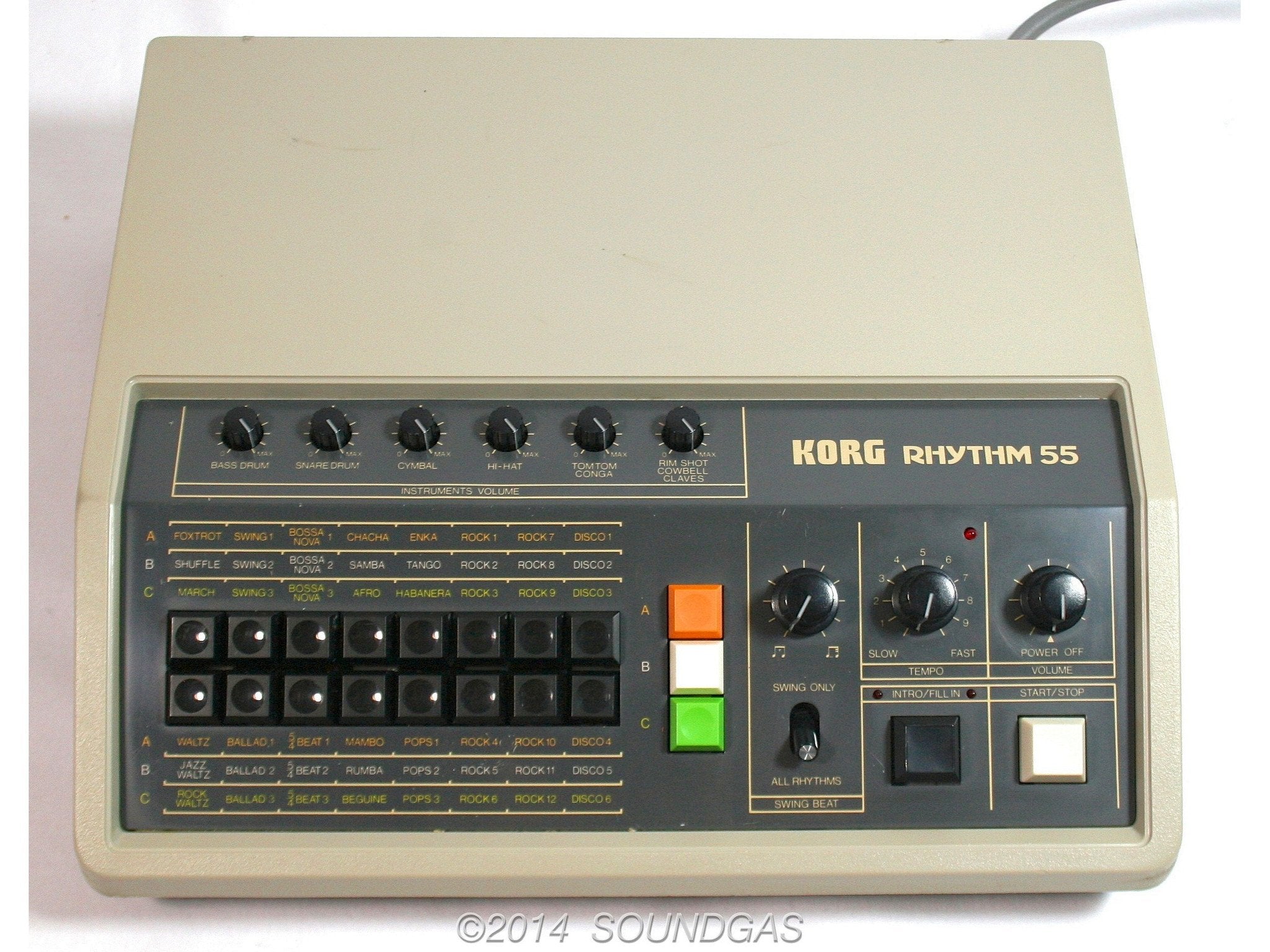 KORG RHYTHM KR-55 Vintage Drum Machine - Classic Analog Drum Sounds for Music Production, Live Performance & Studio Recording