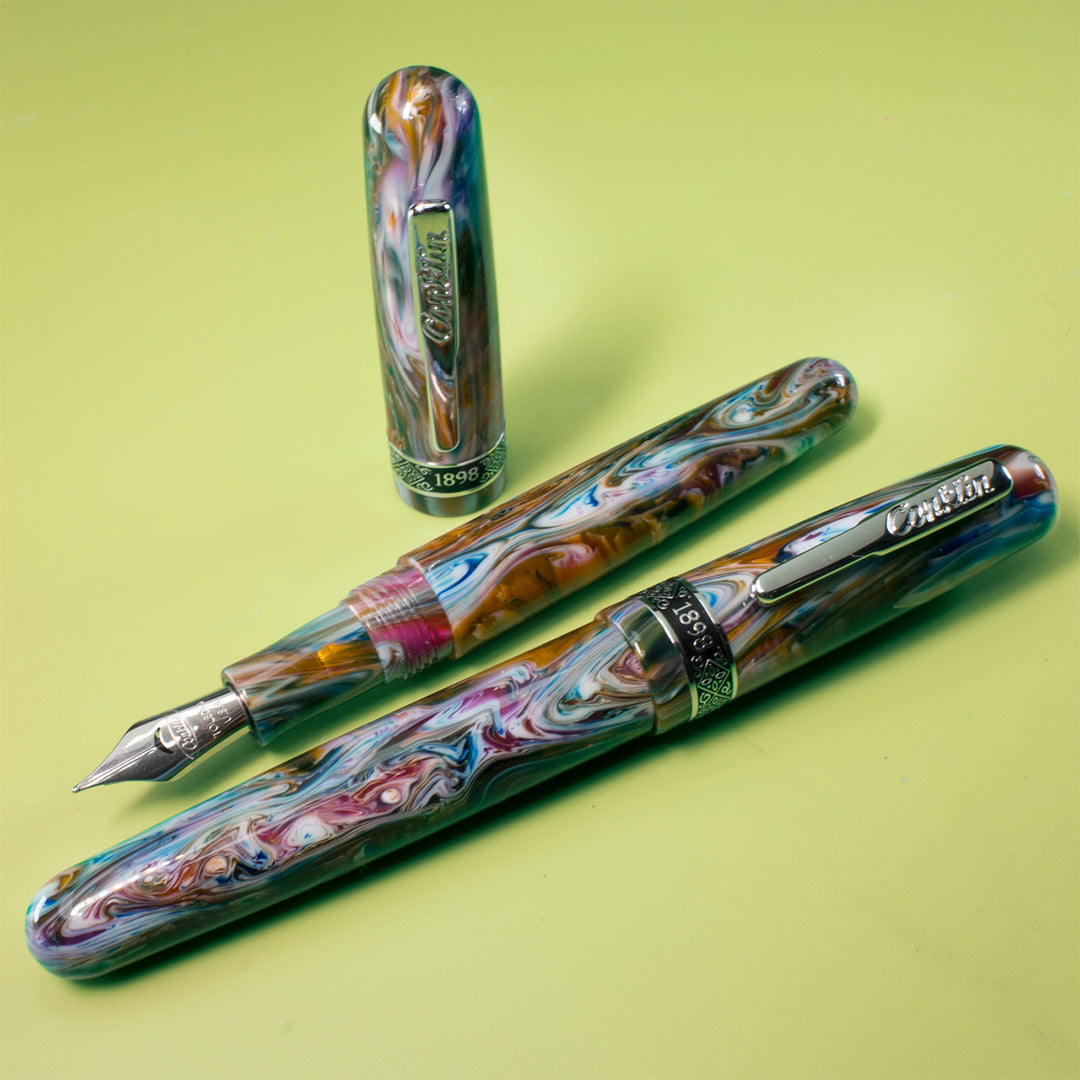 Conklin 1898 Fountain Pen - Misto Green Classic Vintage Style Ink Pen for Writing, Calligraphy & Collecting - Perfect Gift for Writers & Pen Enthusiasts