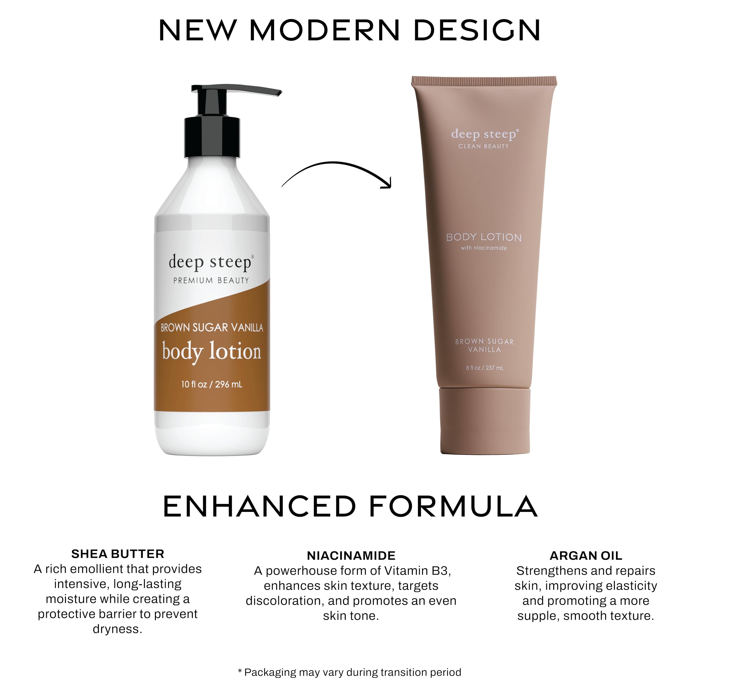Deep Steep Classic Body Lotion - Brown Sugar Vanilla Scent | Moisturizing & Nourishing Dry Skin | Perfect for Daily Hydration & Relaxing Self-Care Routine