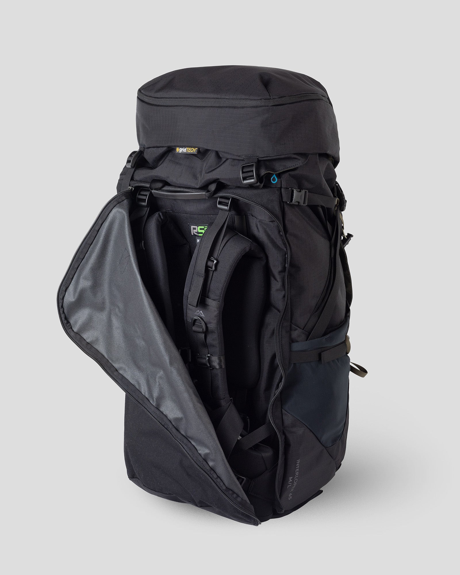 65L Black Stingray Tactical Backpack - Waterproof Hiking & Travel Backpack for Outdoor Adventures, Camping & Military Use