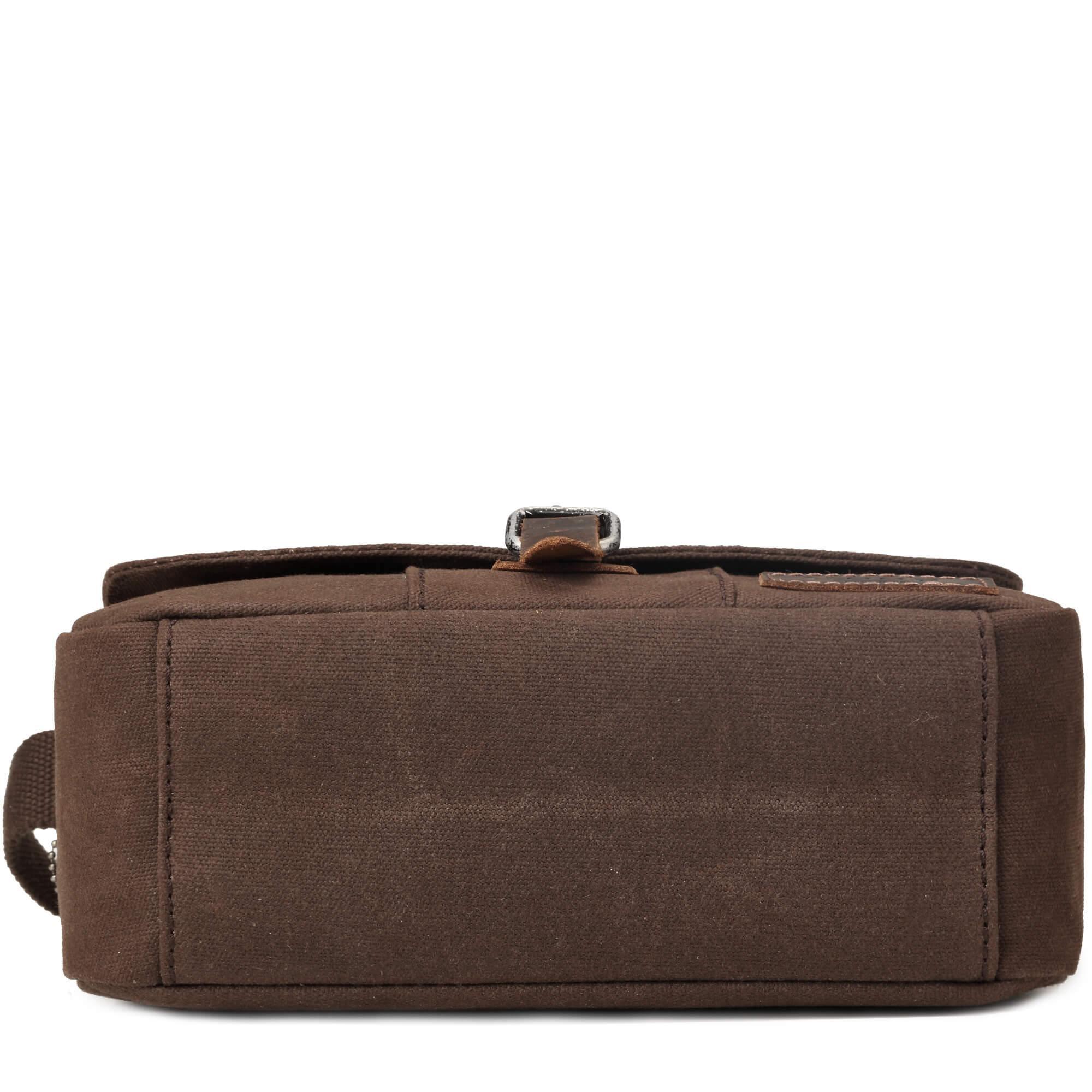 Troop London Heritage Canvas Leather Crossbody Bag - Small Travel Bag for Women & Men, Perfect for Daily Use, Commuting & Weekend Getaways