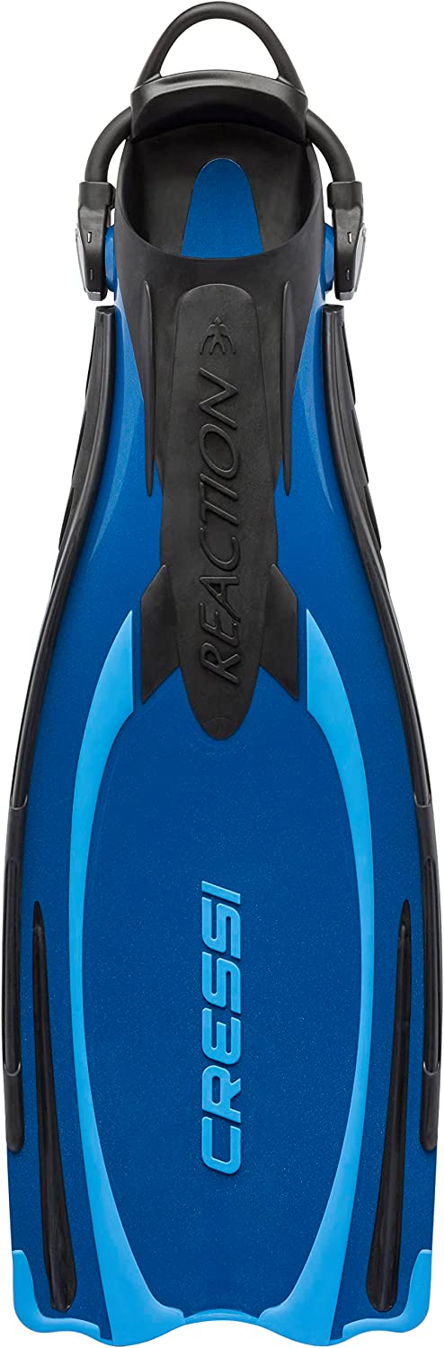 Cressi Reaction EBS Scuba Diving Fins - Professional Snorkeling & Freediving Fins for Men & Women - Perfect for Ocean, Pool & Travel Adventures