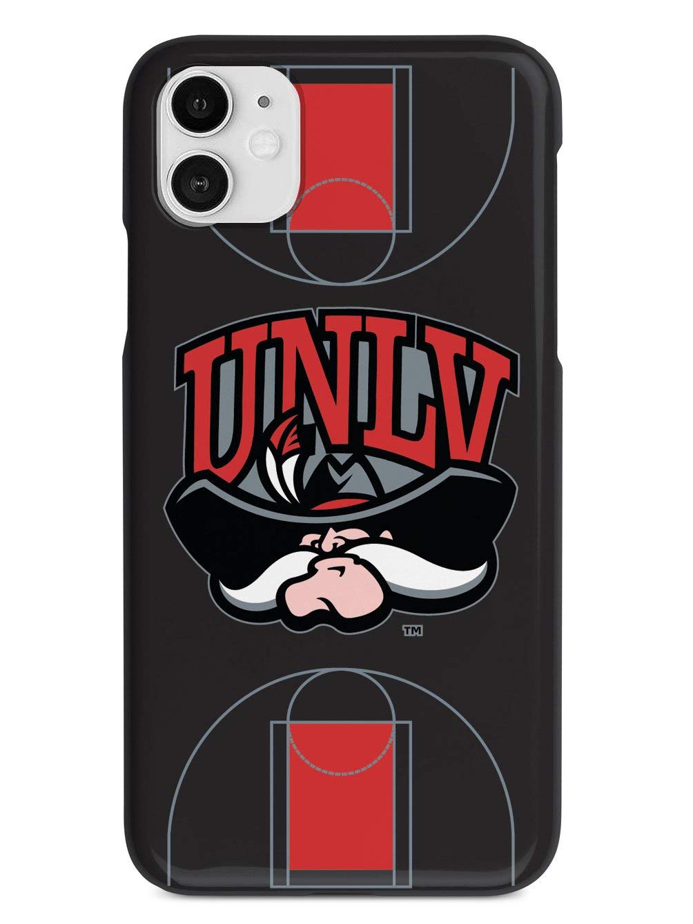 UNLV Rebels Basketball Court 3D Textured Protective Case for iPhone 12 - Shockproof & Slim Design - Perfect for Game Day & Everyday Use
