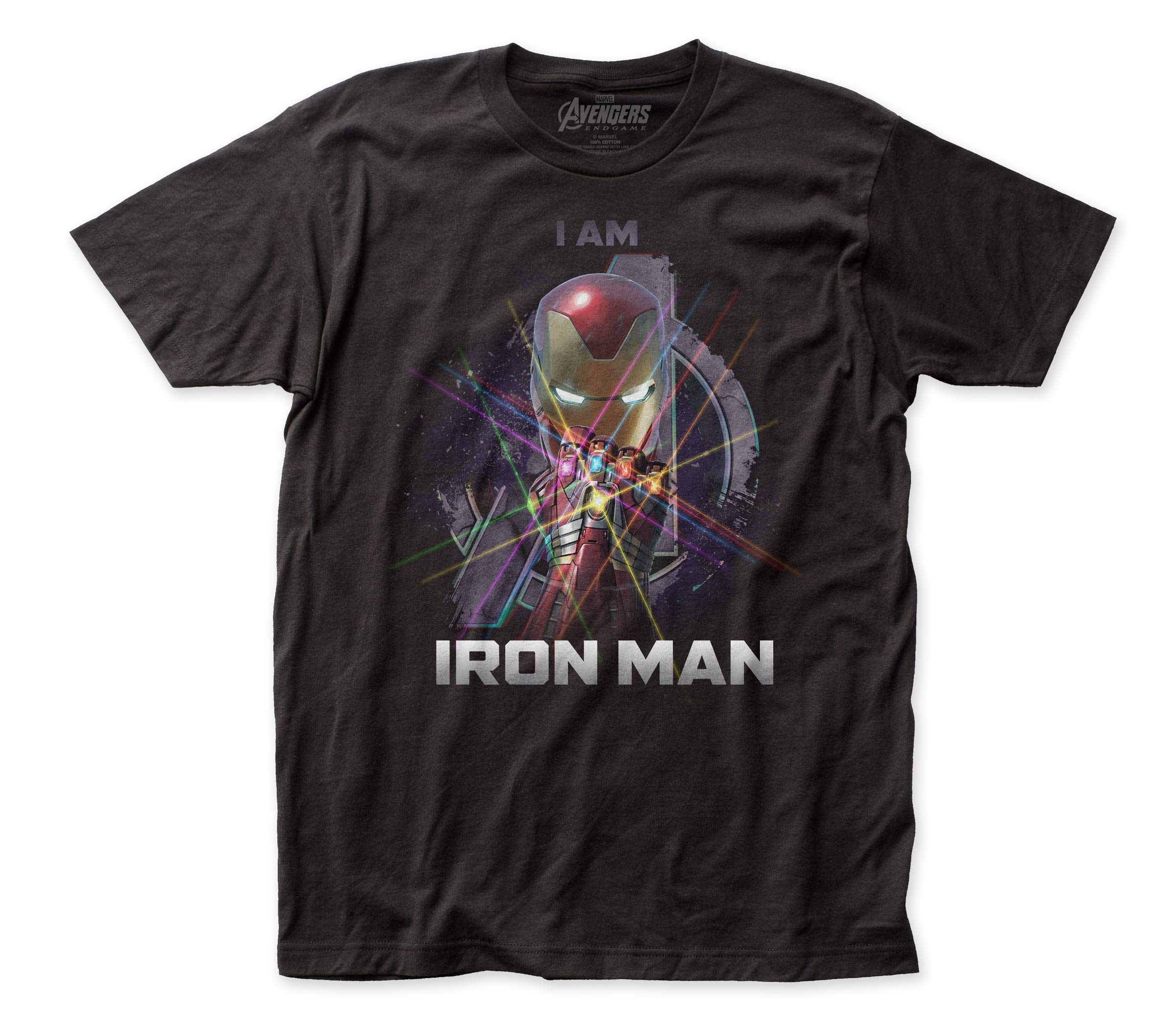 Avengers: Endgame I Am Iron Man Fitted Jersey T-Shirt - Official Marvel Superhero Graphic Tee for Men & Women - Perfect for Cosplay, Comic Con & Marvel Movie Nights